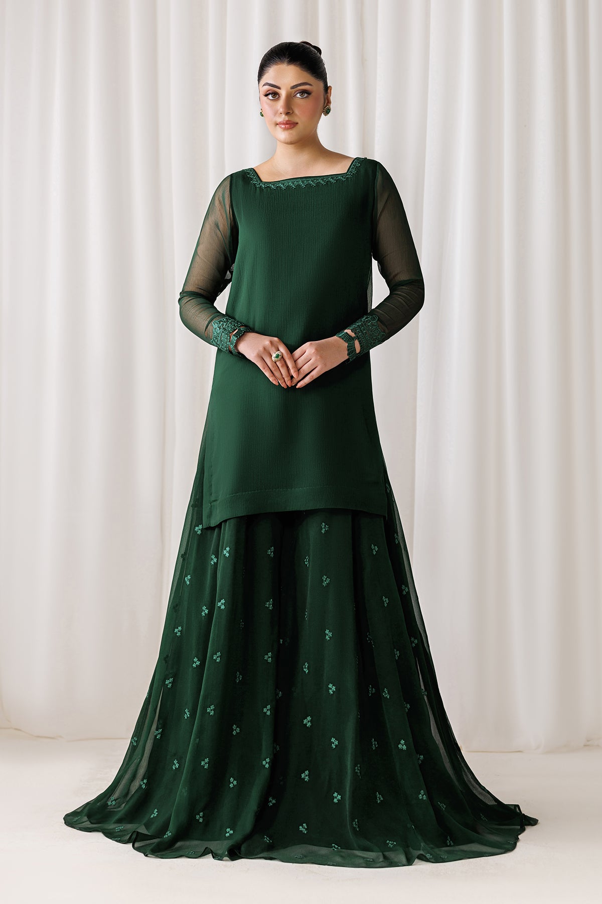 EMBROIDERED CHIFFON EN-1308