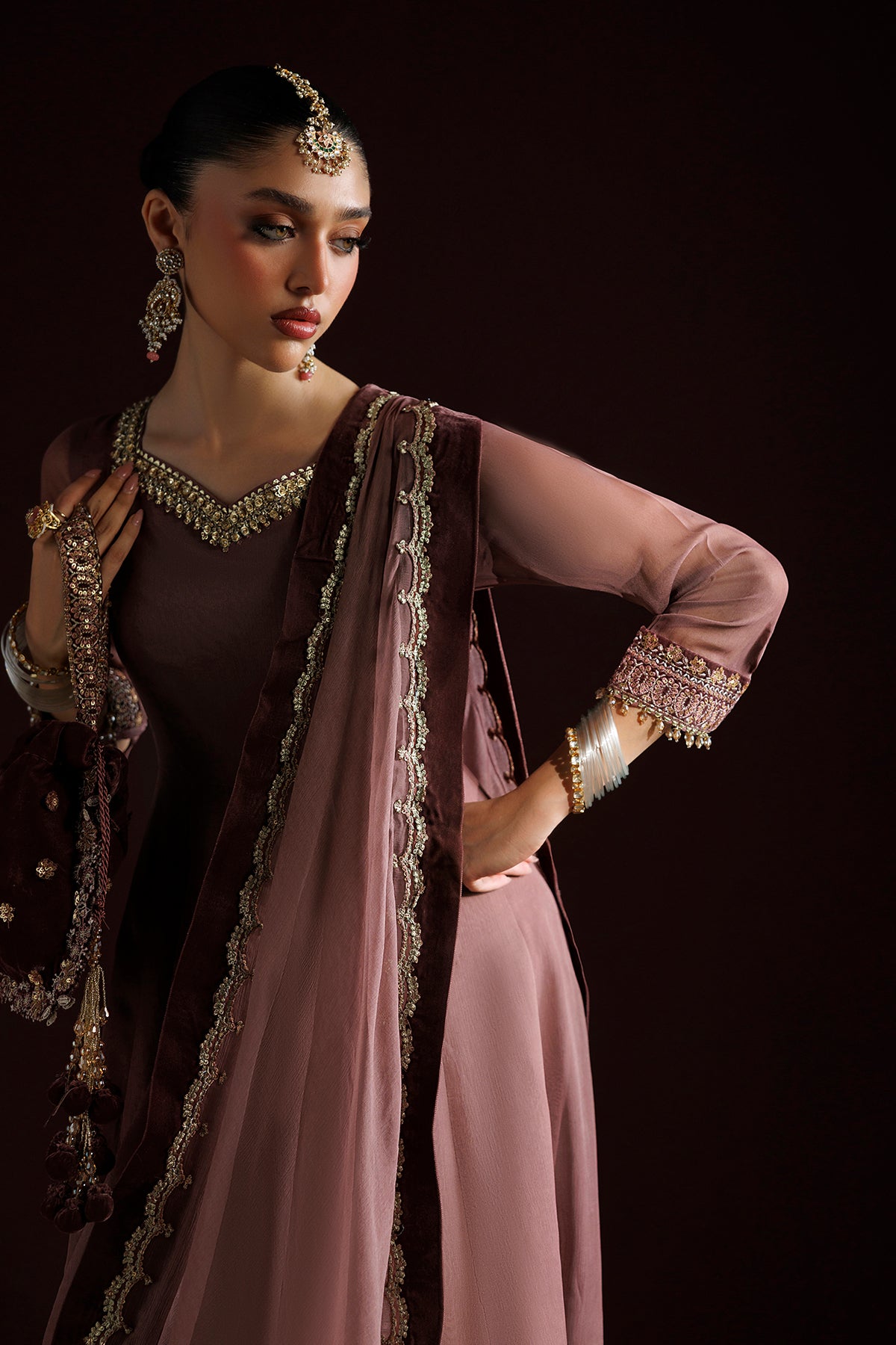EMBROIDERED CHIFFON PR-1413