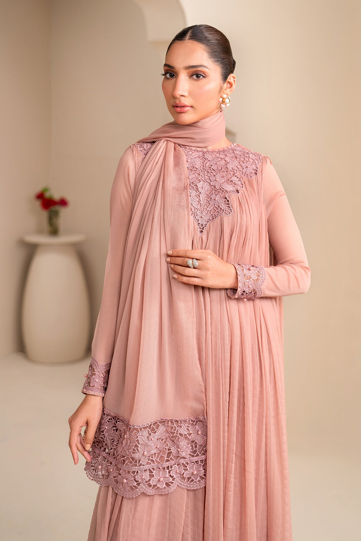 EMBROIDERED CHIFFON PR-923