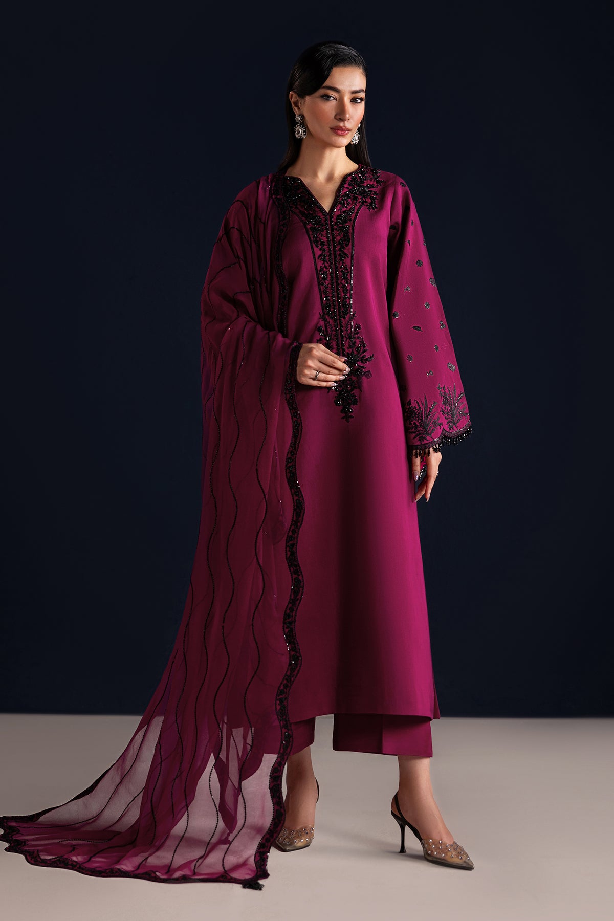 EMBROIDERED CHIFFON PR-1321