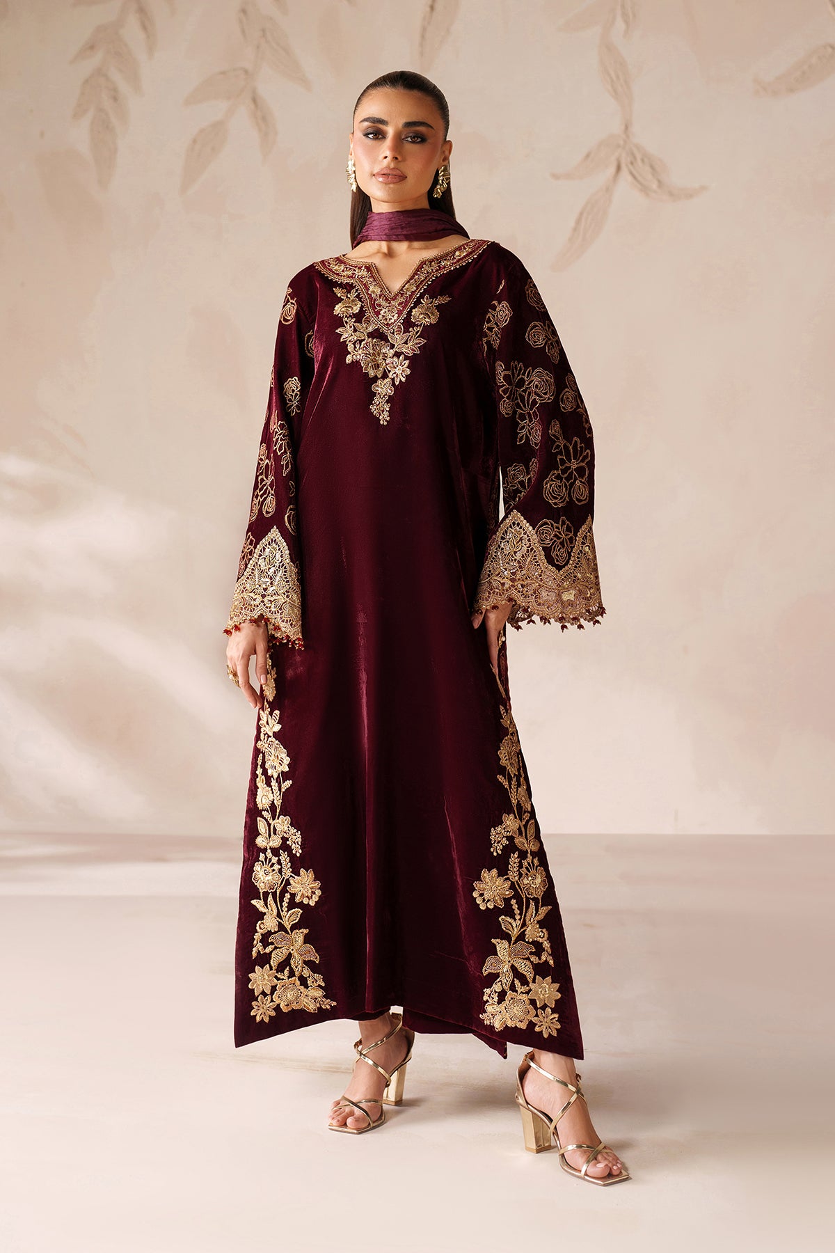 EMBROIDERED VELVET PR-1201