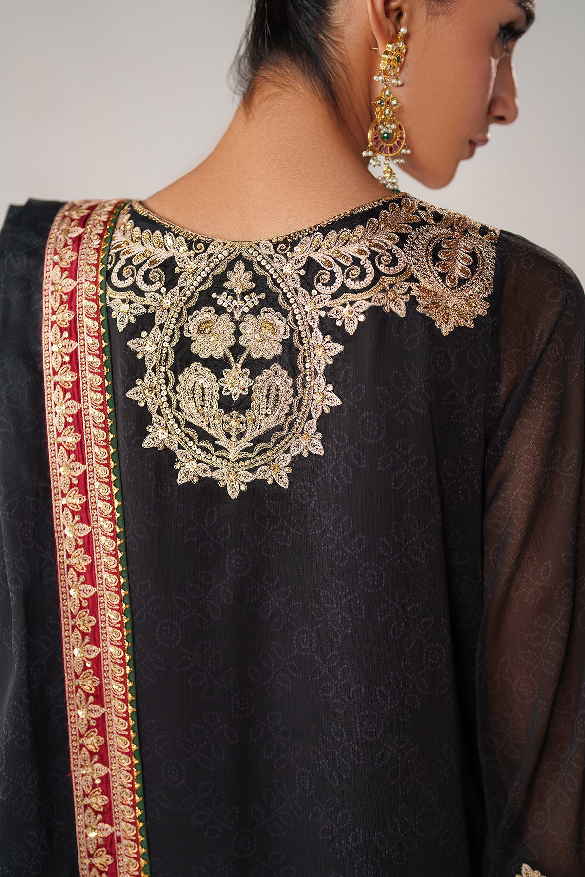 EMBROIDERED CHIFFON PR-1246