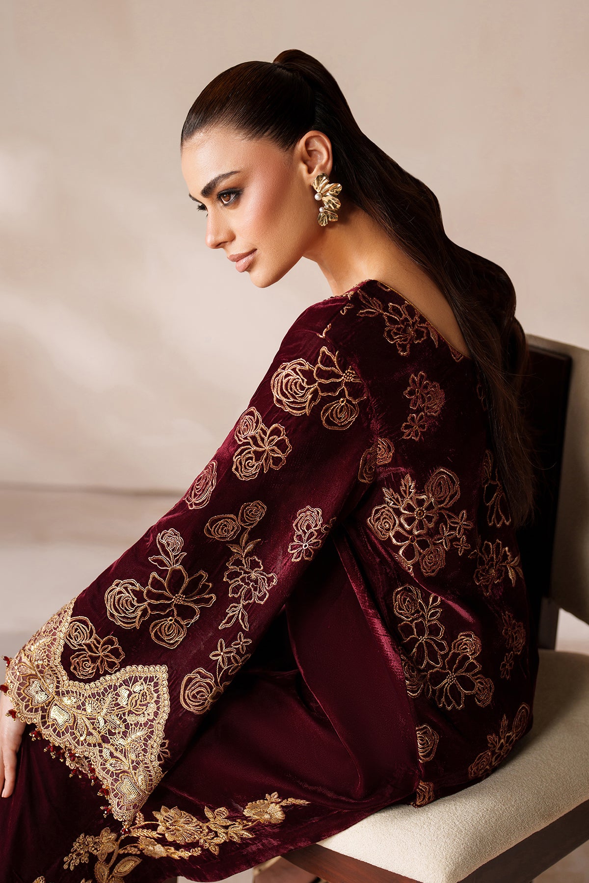 EMBROIDERED VELVET PR-1201