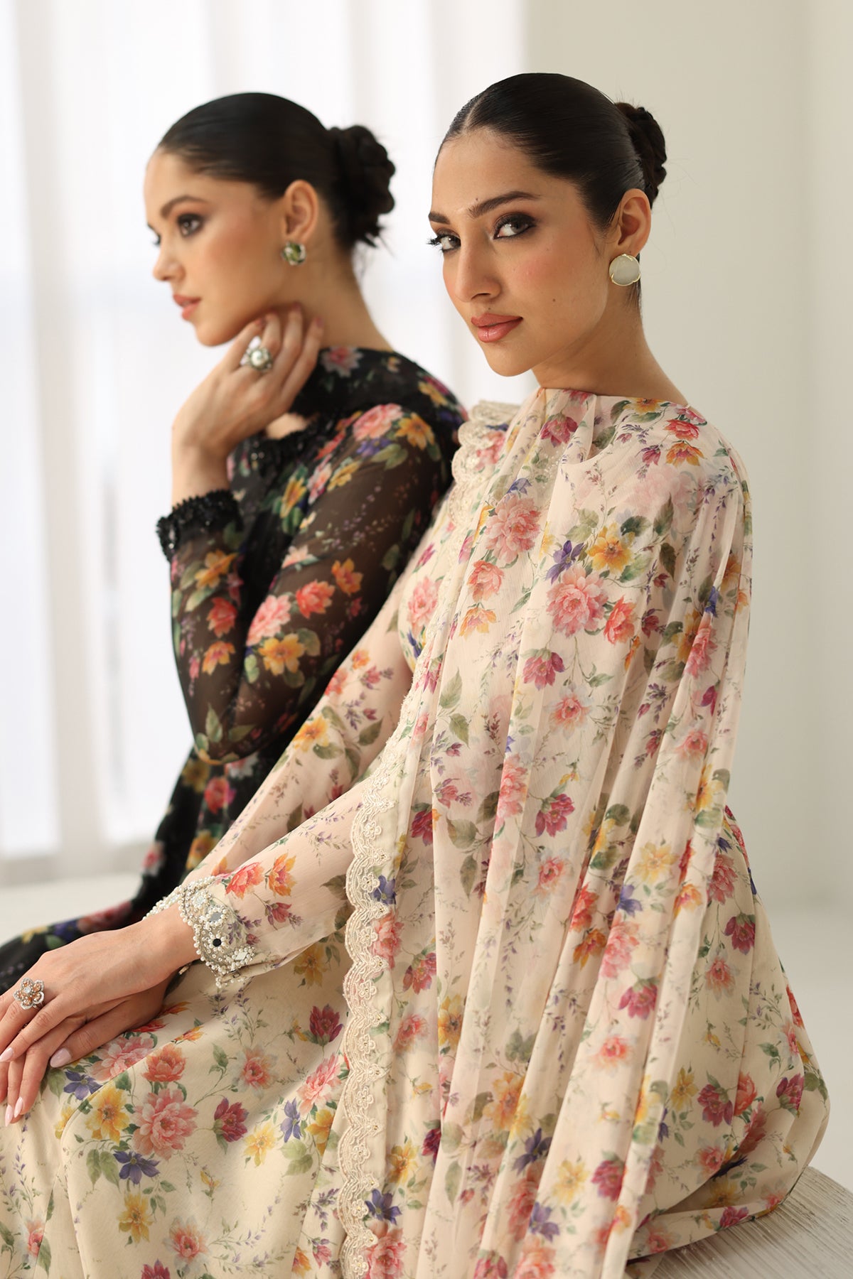 EMBROIDERED CHIFFON PR-1158