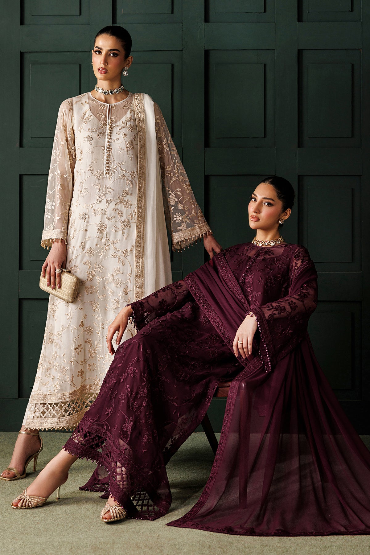 EMBROIDERED CHIFFON UF-4436