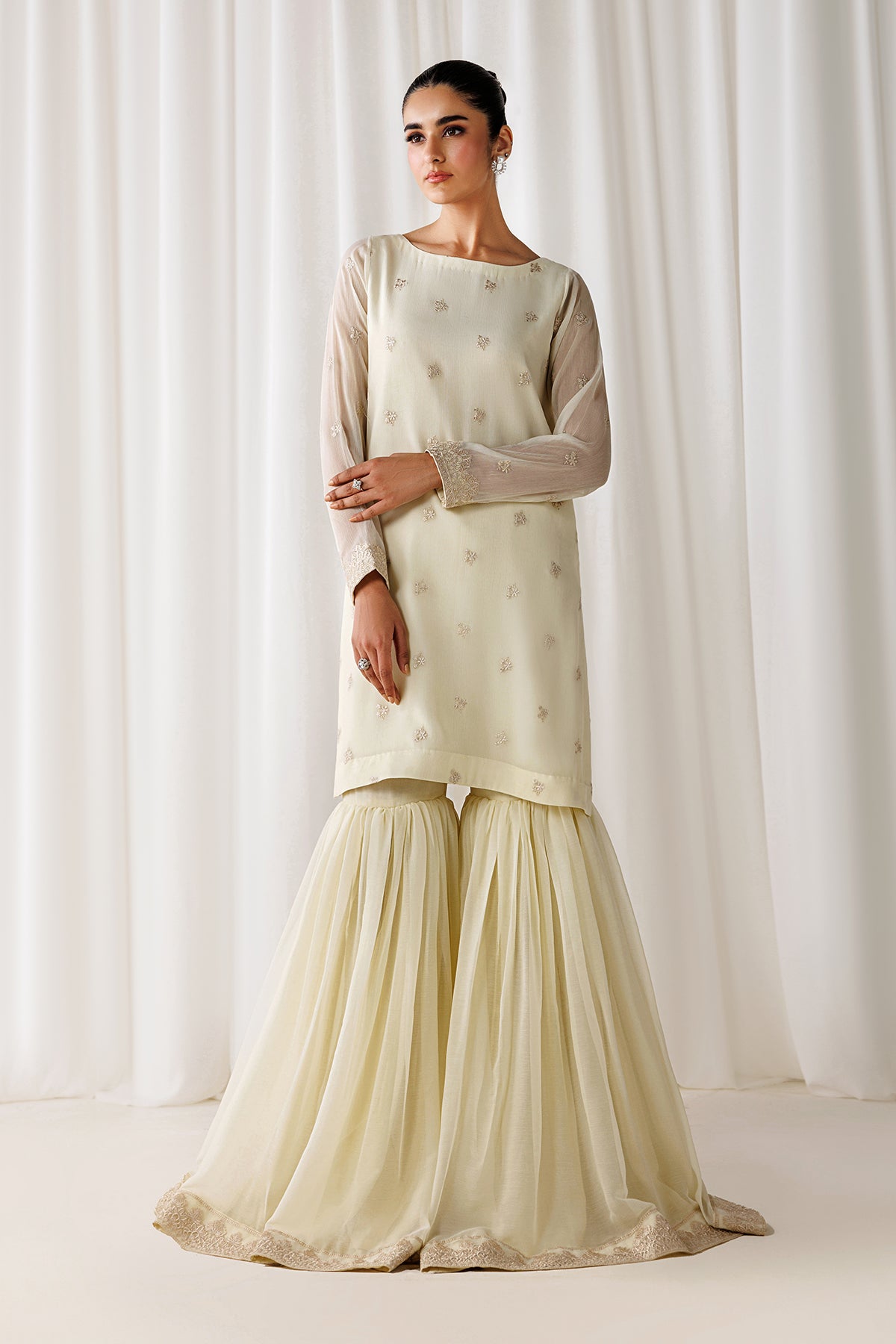 EMBROIDERED CHIFFON EN-1309