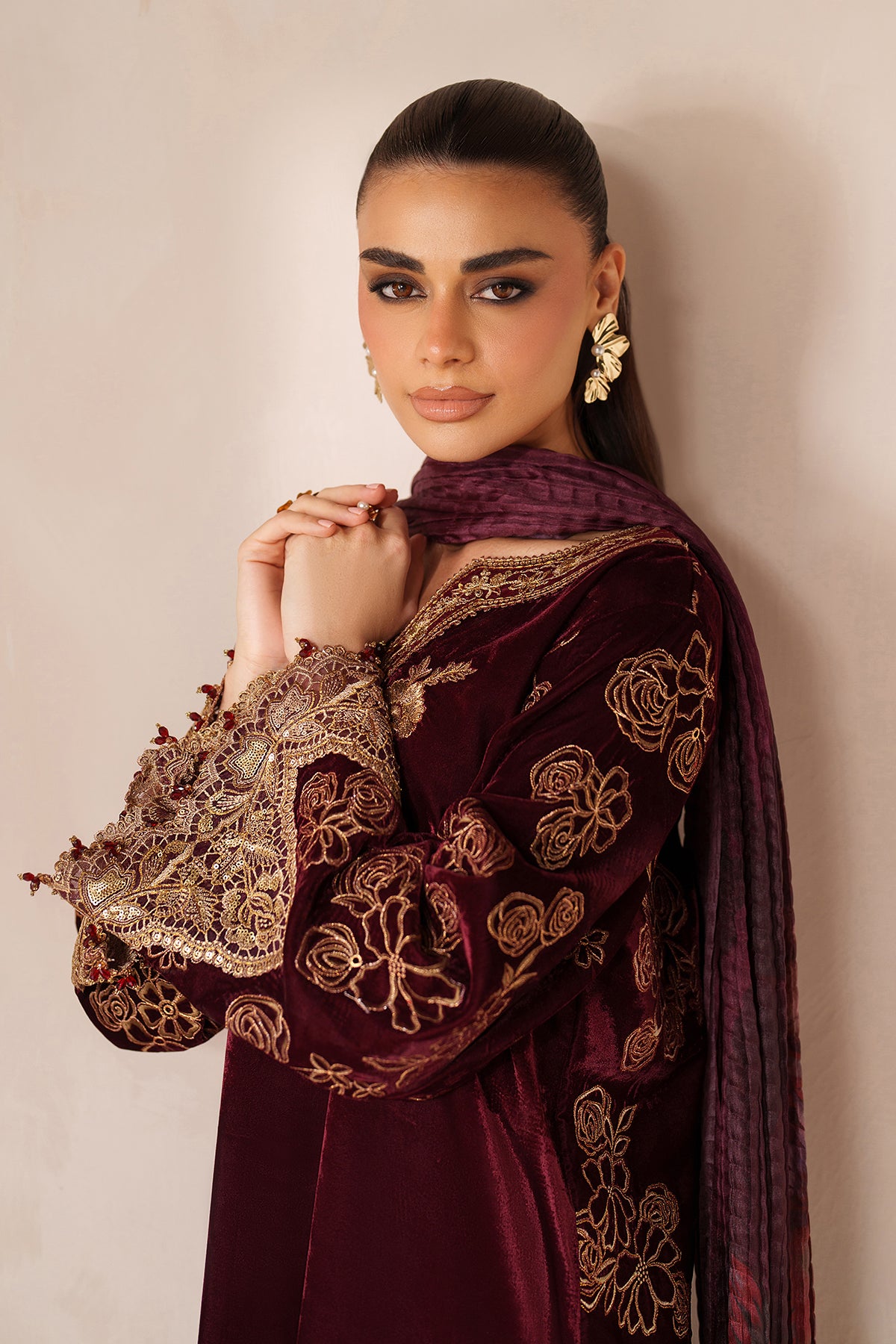 EMBROIDERED VELVET PR-1201