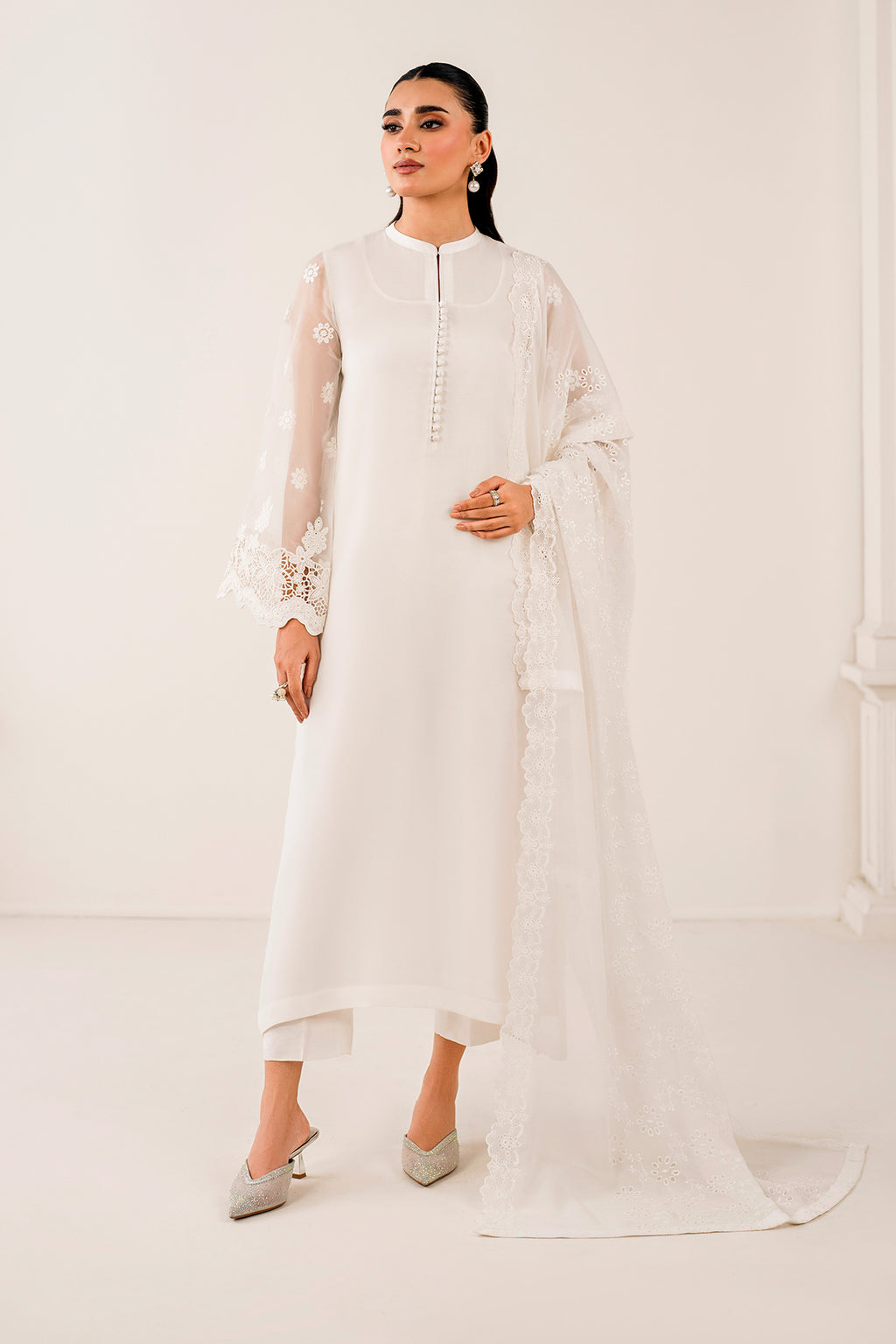 Baroque EMBROIDERED CHIFFON DUPATTA 73, view 1