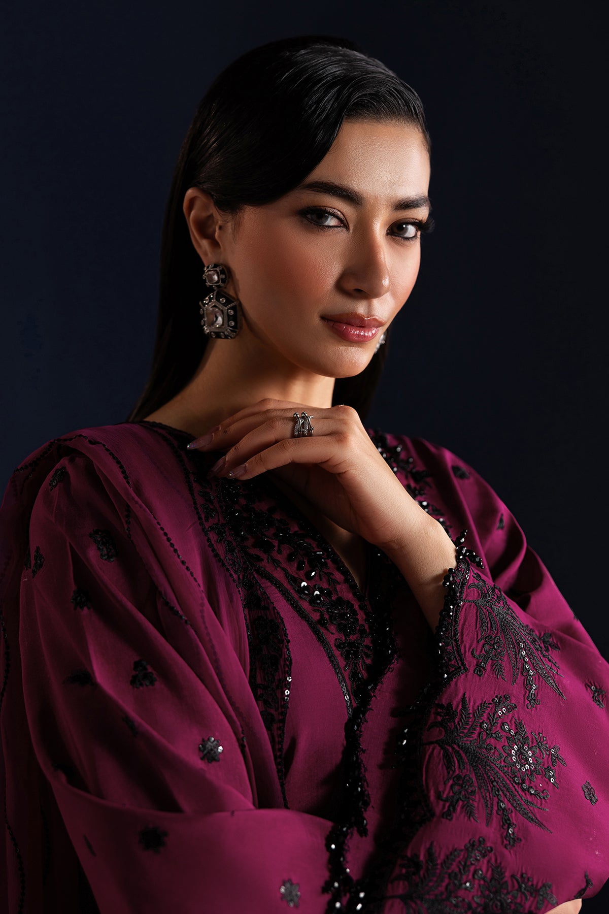 EMBROIDERED CHIFFON PR-1321