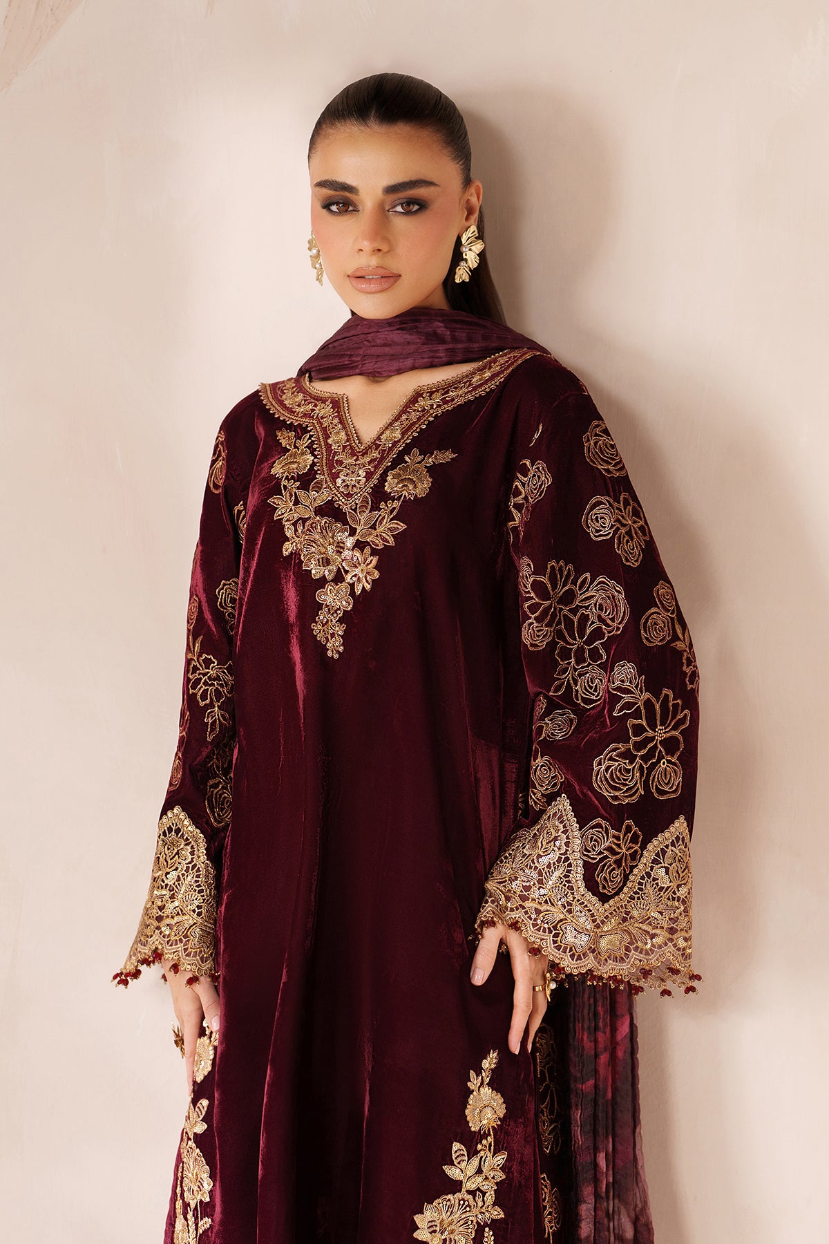 EMBROIDERED VELVET PR-1201