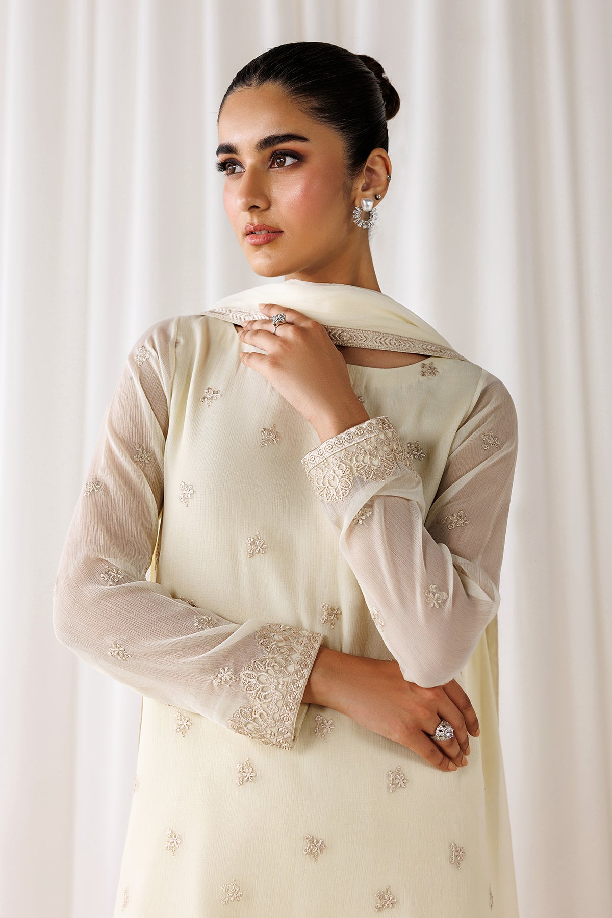 EMBROIDERED CHIFFON EN-1309