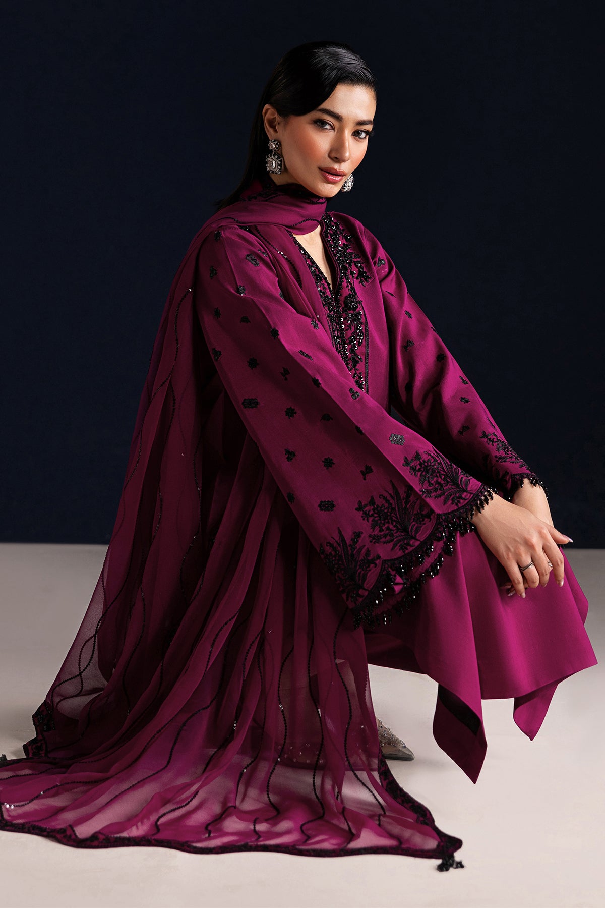 EMBROIDERED CHIFFON PR-1321