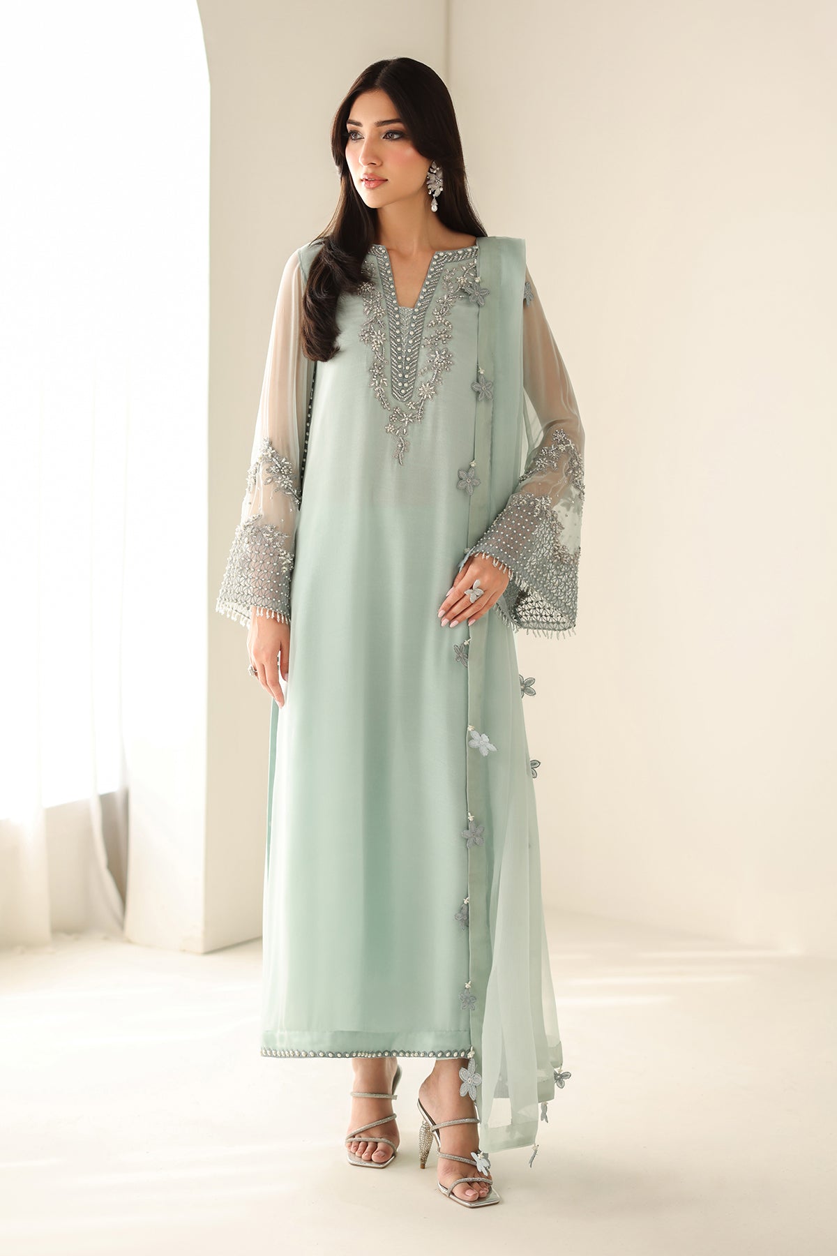 EMBROIDERED CHIFFON PR-1153