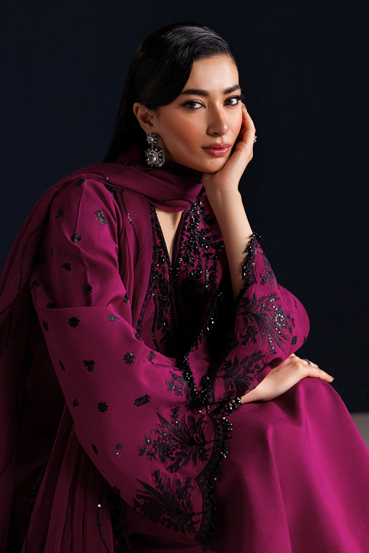 EMBROIDERED CHIFFON PR-1321