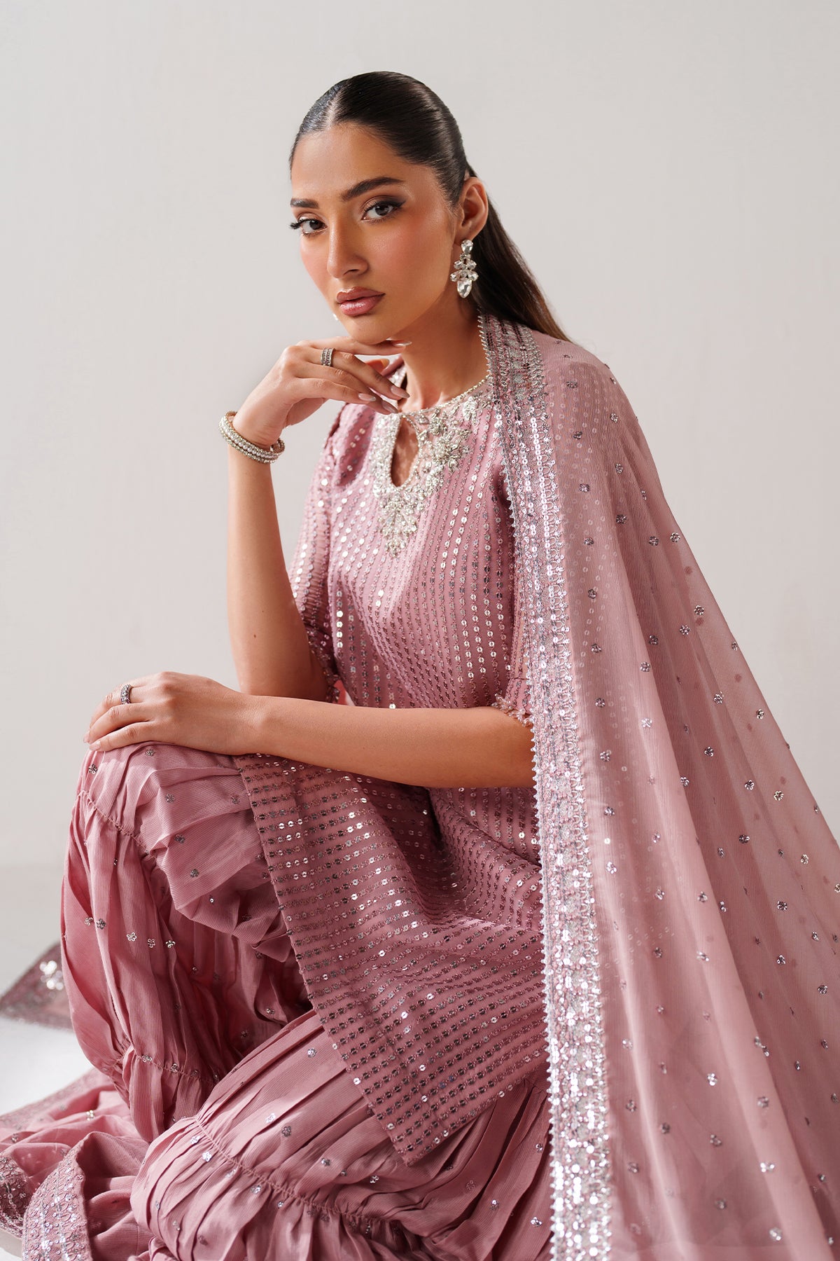 EMBROIDERED CHIFFON SF-4388