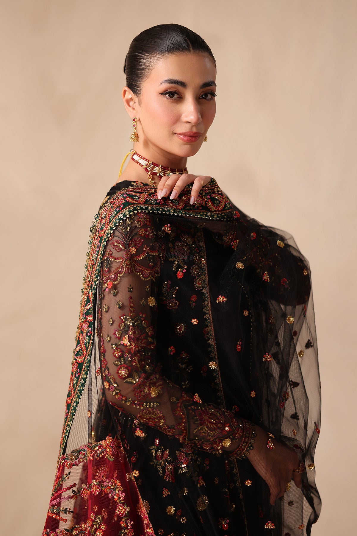 EMBROIDERED NET SF-4492