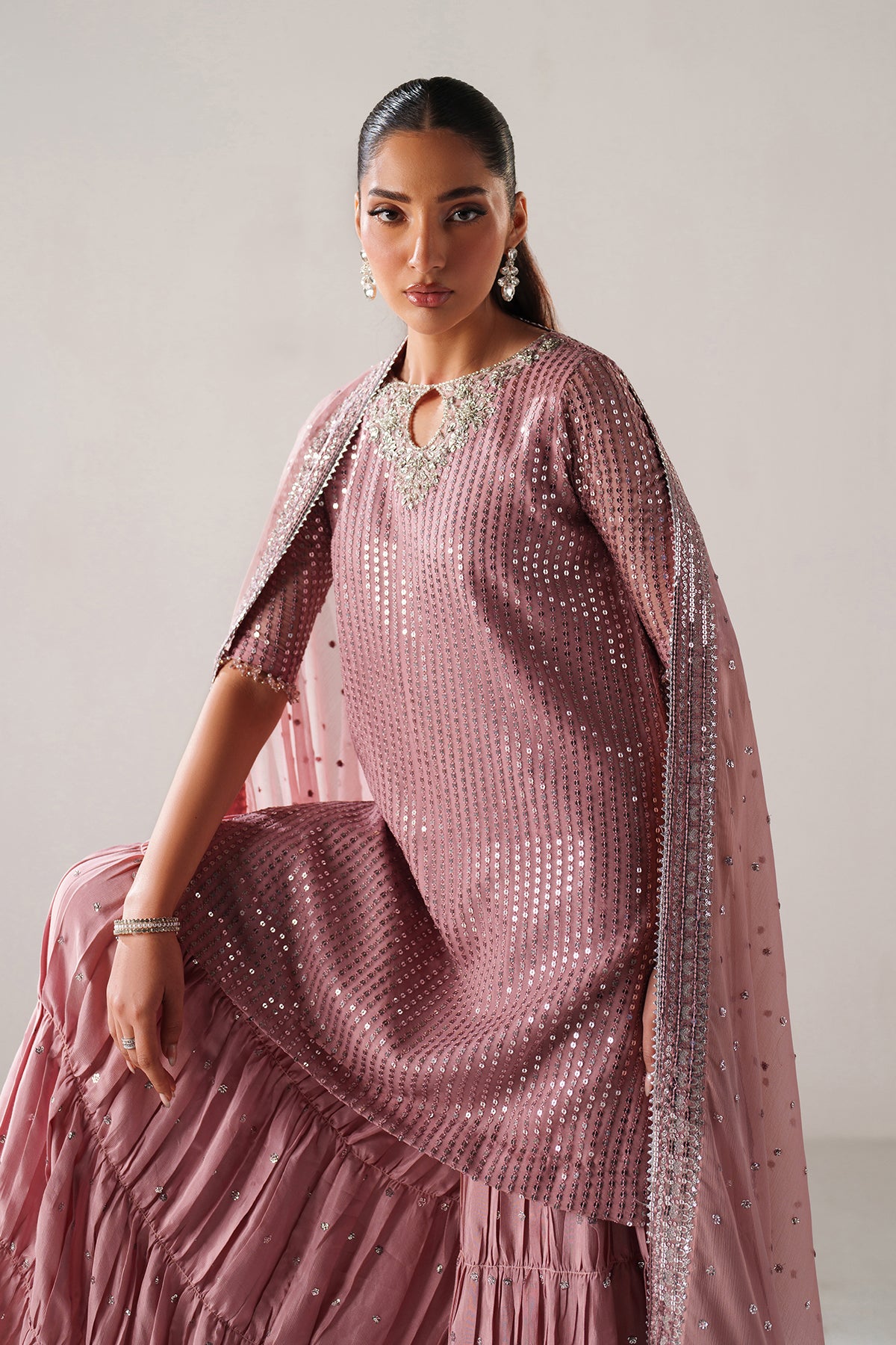 EMBROIDERED CHIFFON SF-4388