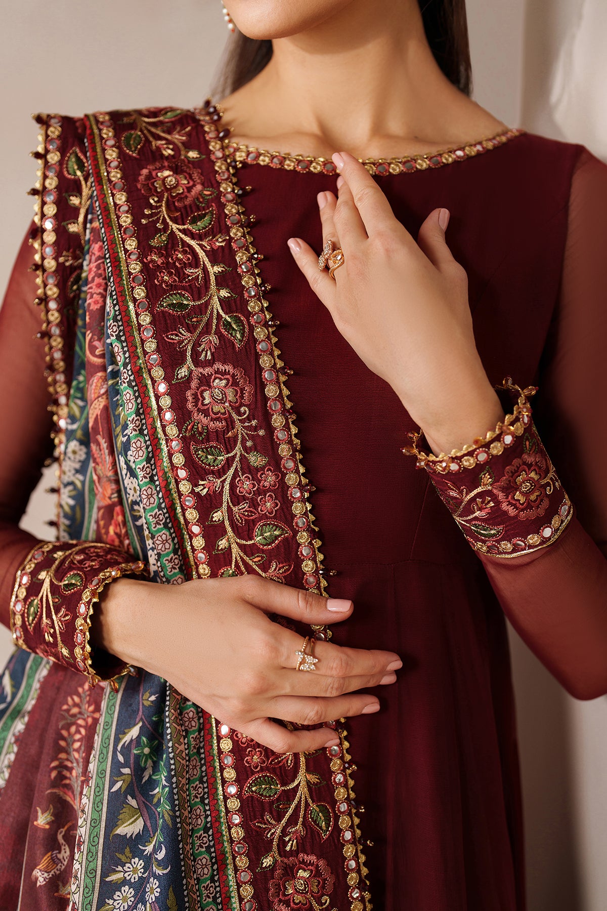 EMBROIDERED CHIFFON PR-1204