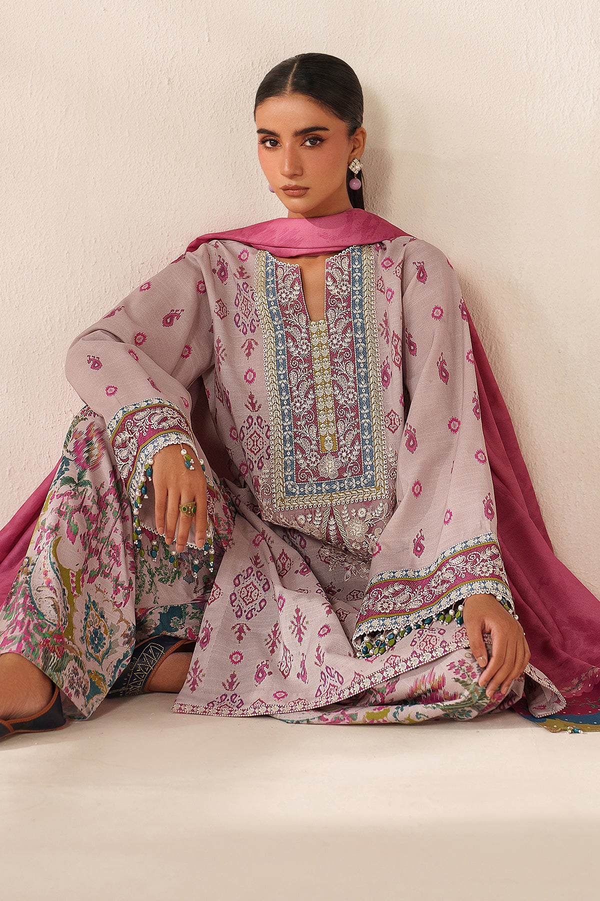 EMBROIDERED KHADDAR UF-4357
