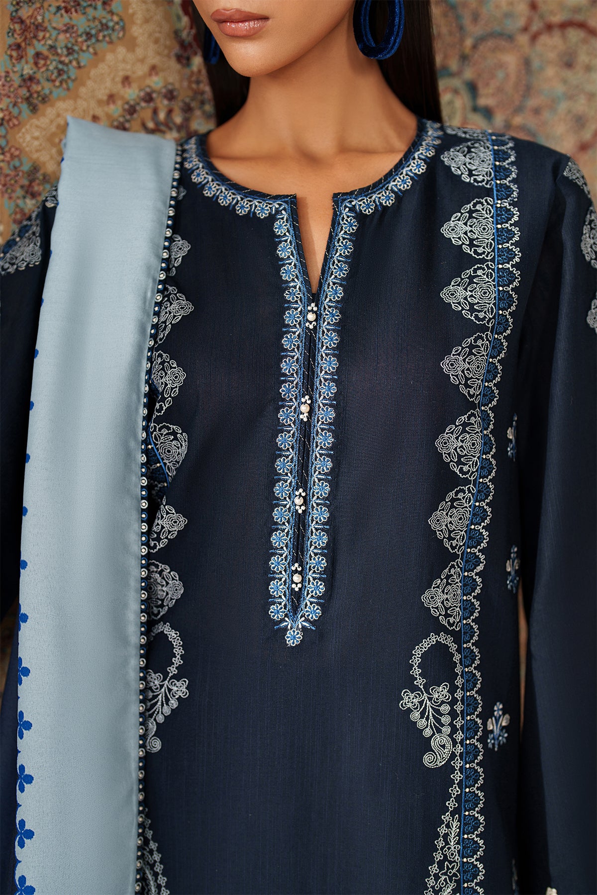 EMBROIDERED KHADDAR UF-4347