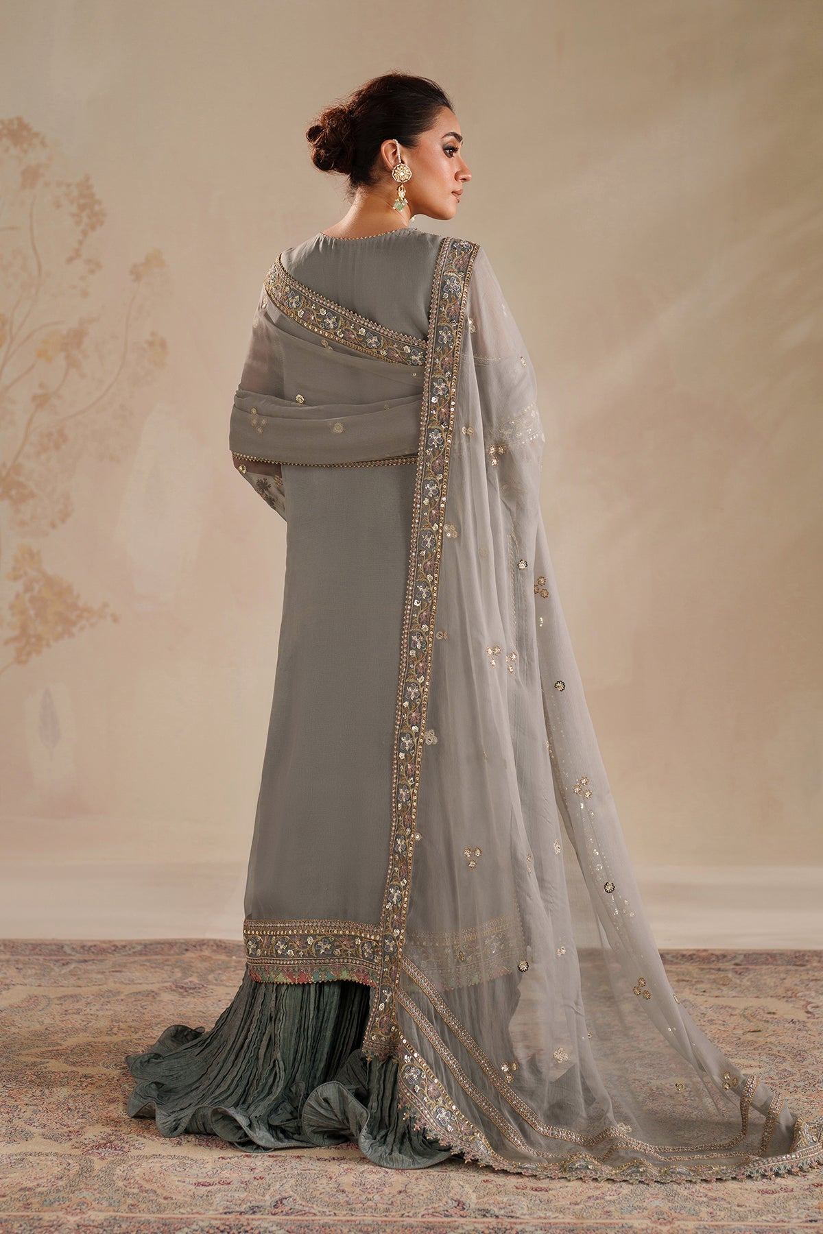 EMBROIDERED CHIFFON UF-4364