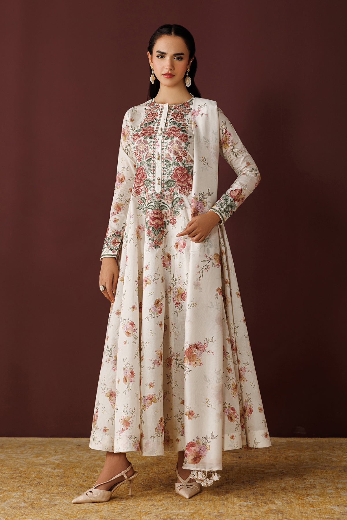EMBROIDERED PRINTED LAWN PR-1261