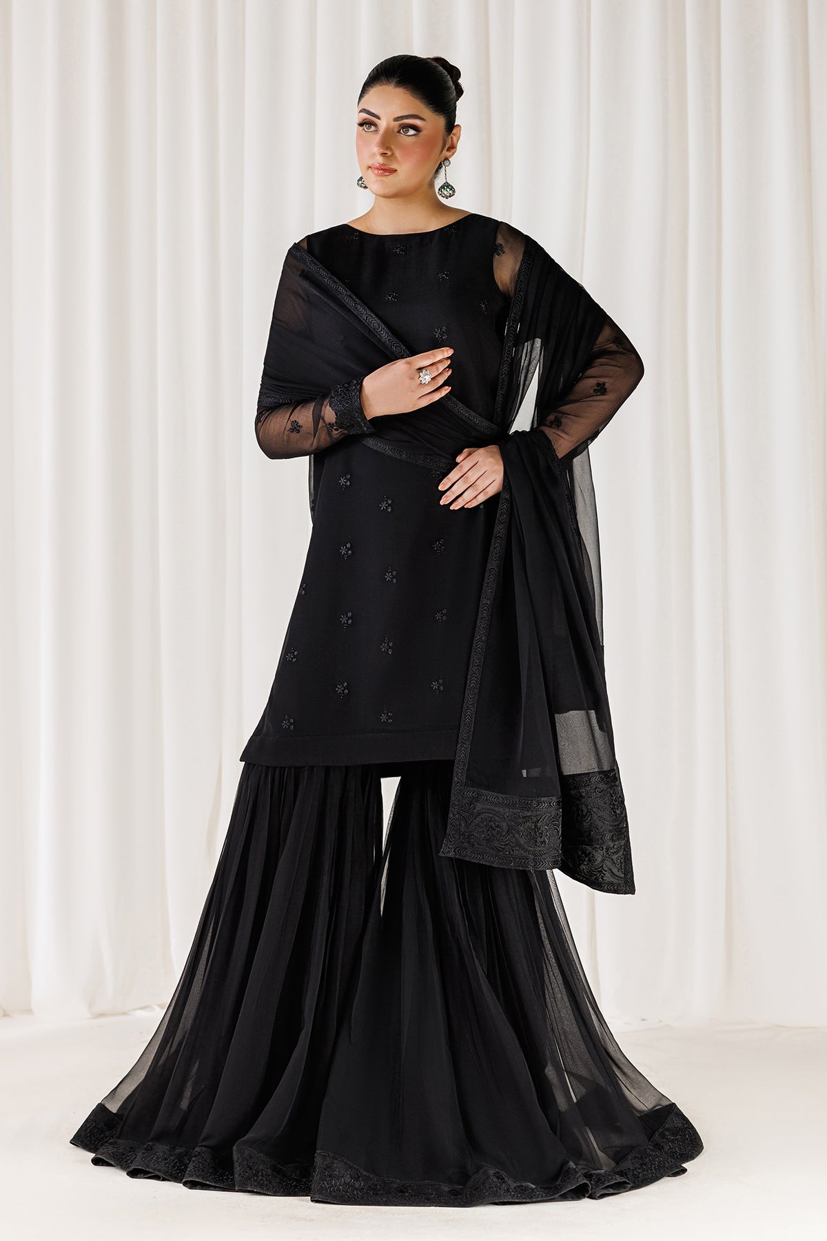 EMBROIDERED CHIFFON EN-1310