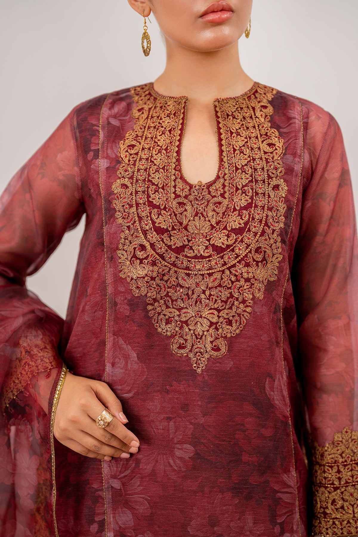 EMBROIDERED COTTON NET SF-704