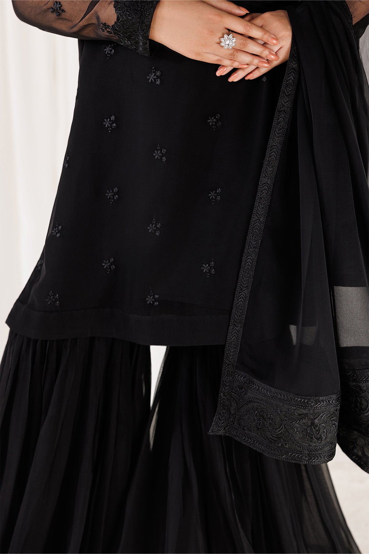 EMBROIDERED CHIFFON EN-1310