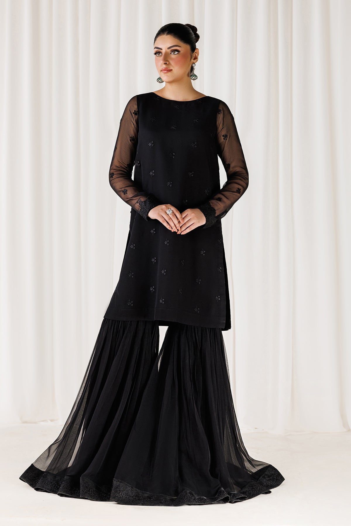 EMBROIDERED CHIFFON EN-1310