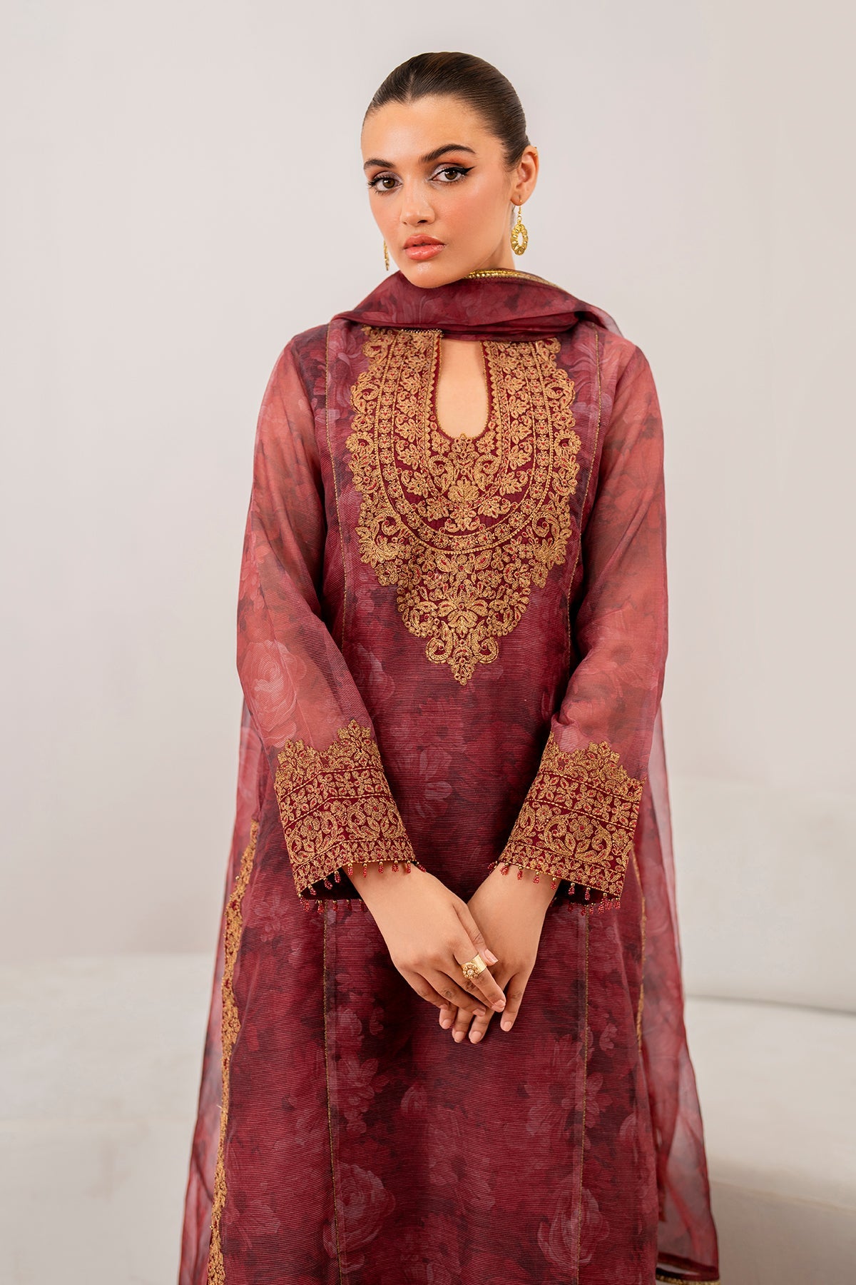 EMBROIDERED COTTON NET SF-704