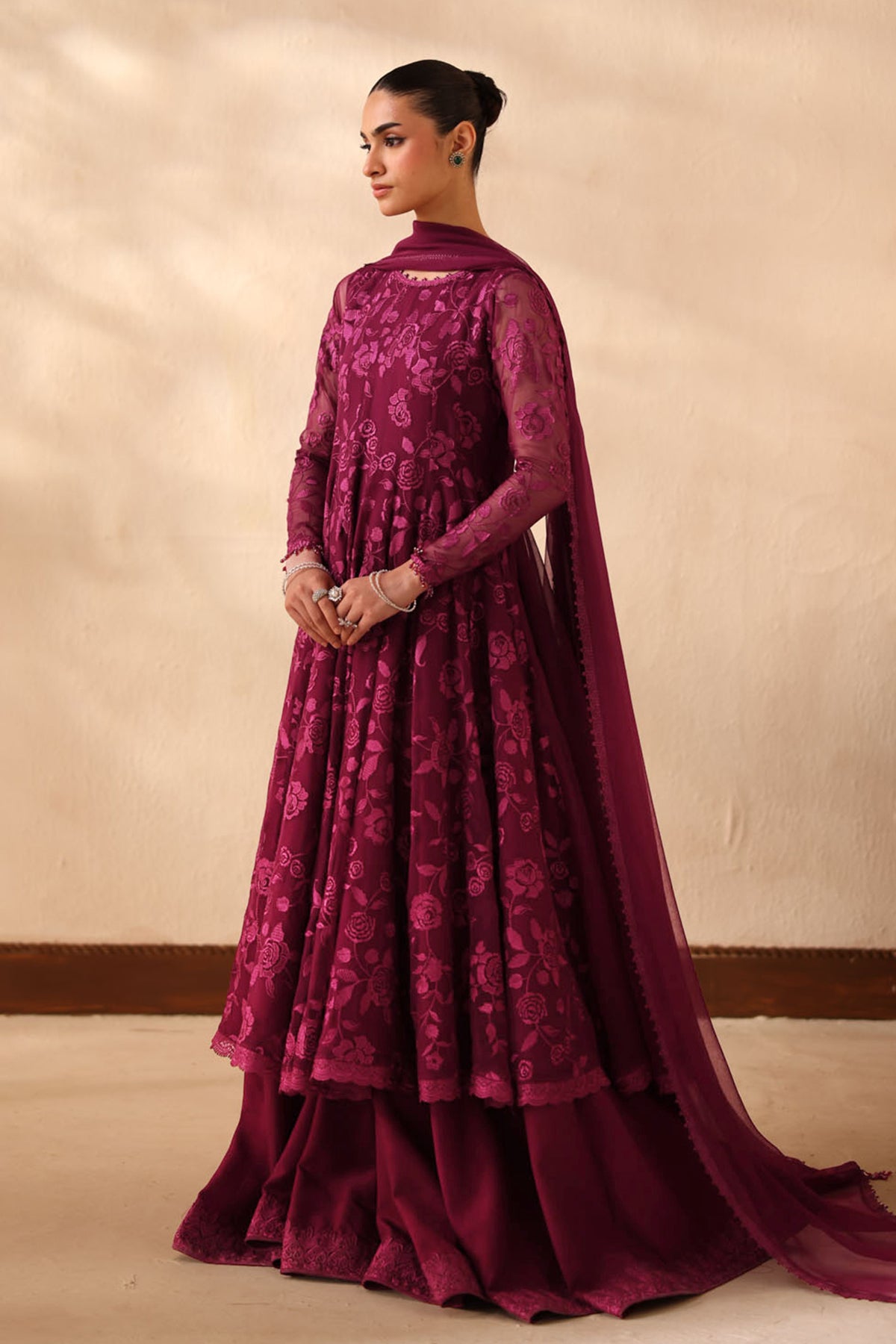 EMBROIDERED CHIFFON PR-1364