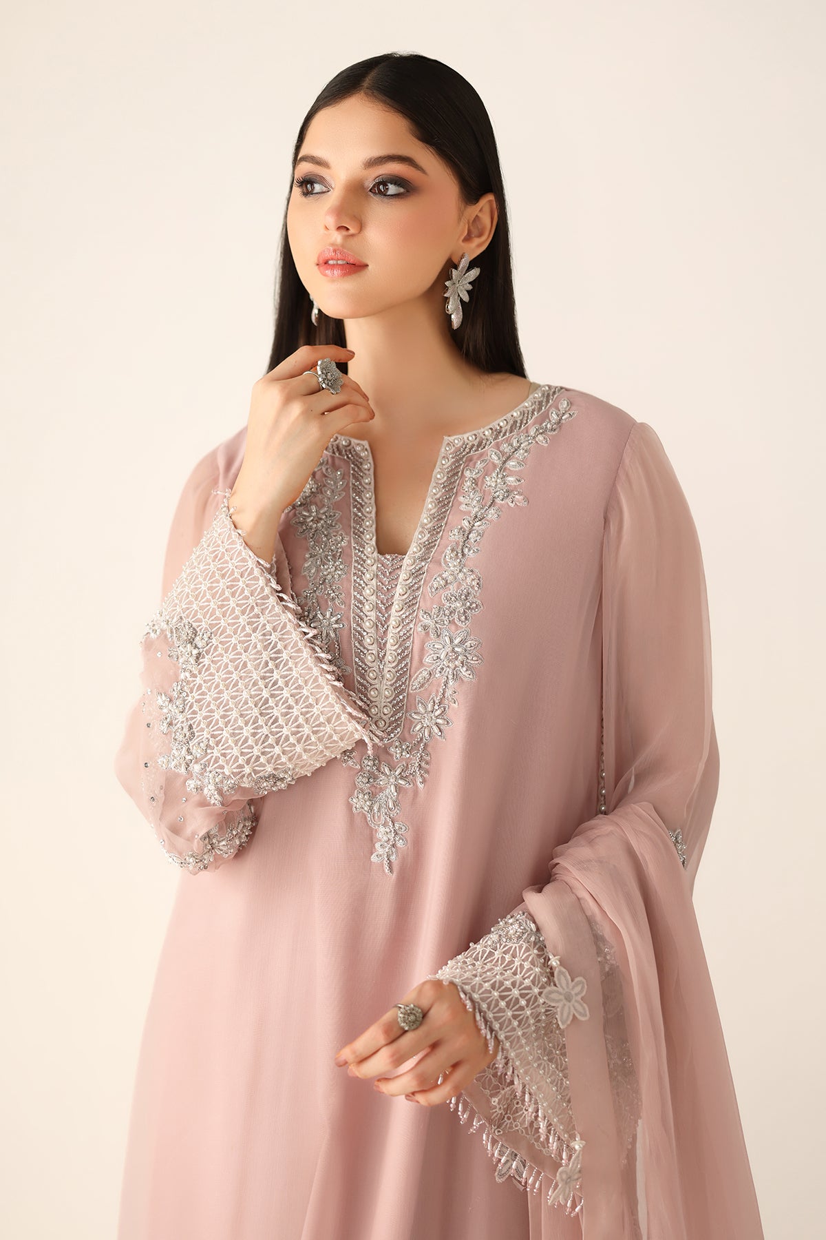 EMBROIDERED CHIFFON PR-1154
