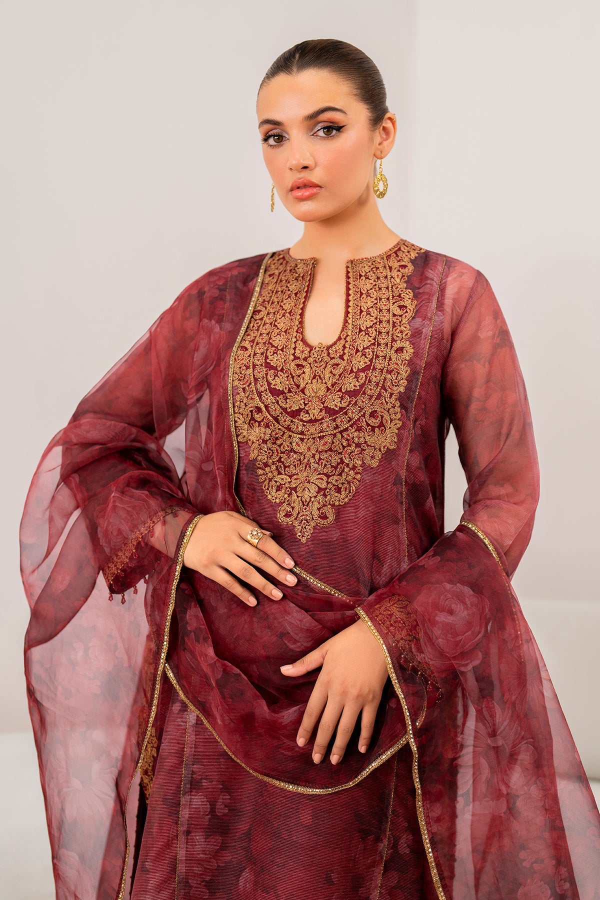 EMBROIDERED COTTON NET SF-704