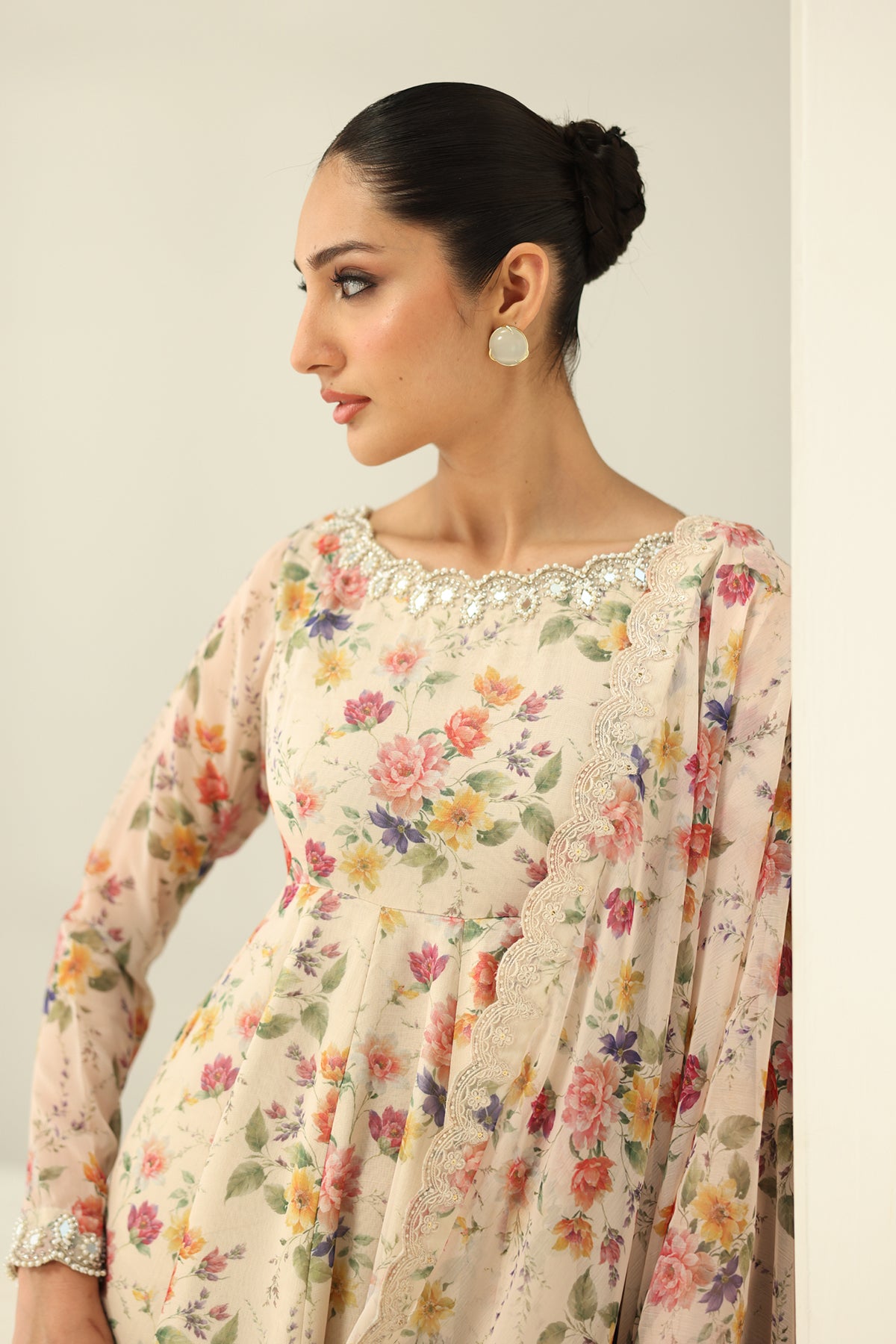 EMBROIDERED CHIFFON PR-1159
