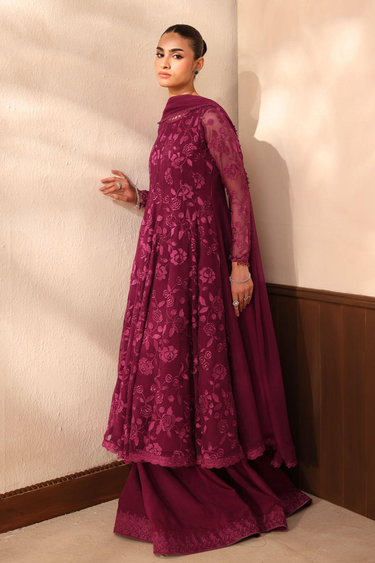 EMBROIDERED CHIFFON PR-1364