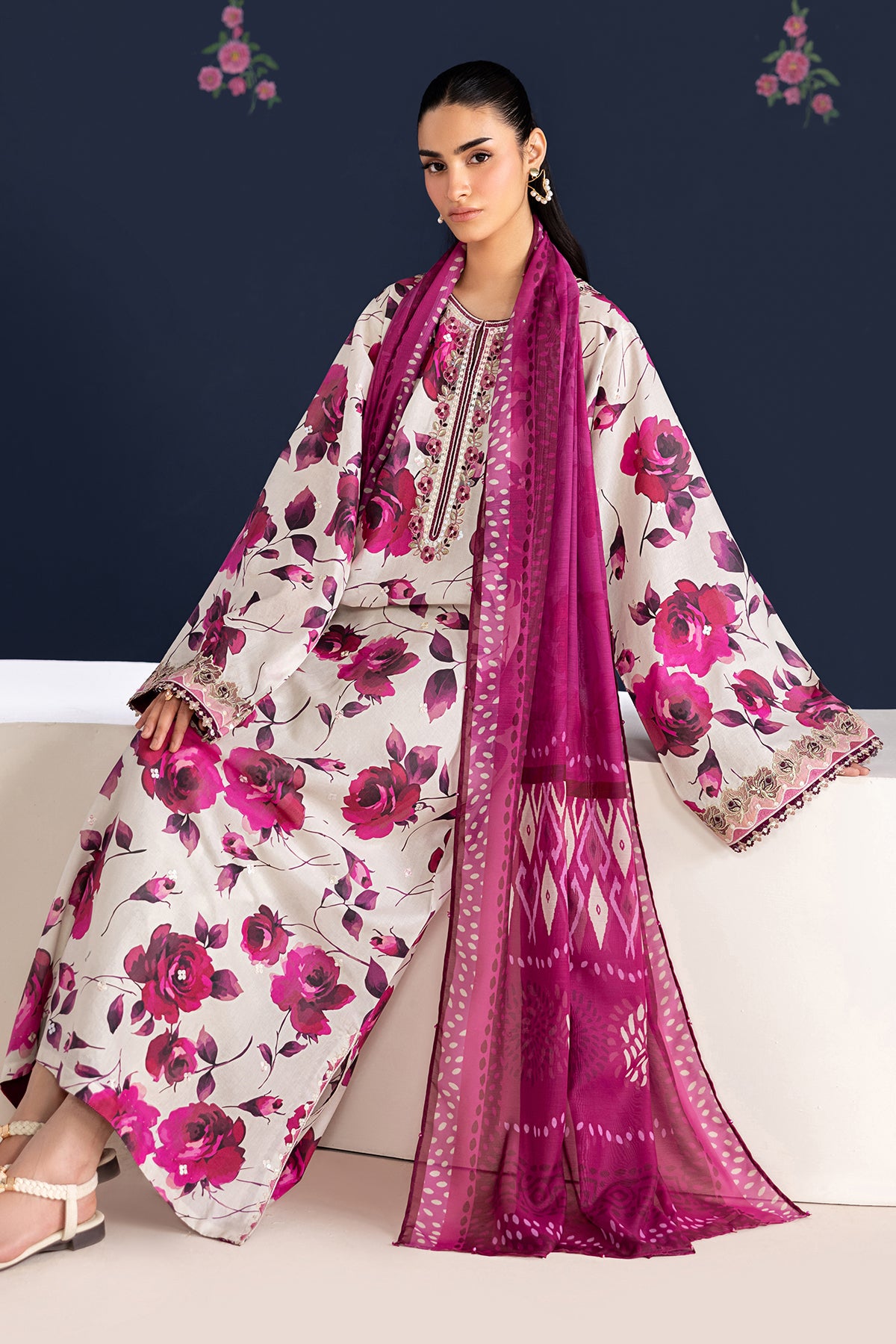 EMBROIDERED LAWN SF-4463