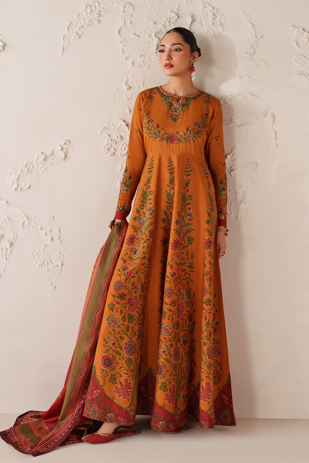 EMBROIDERED PRINTED VISCOSE PR-1186