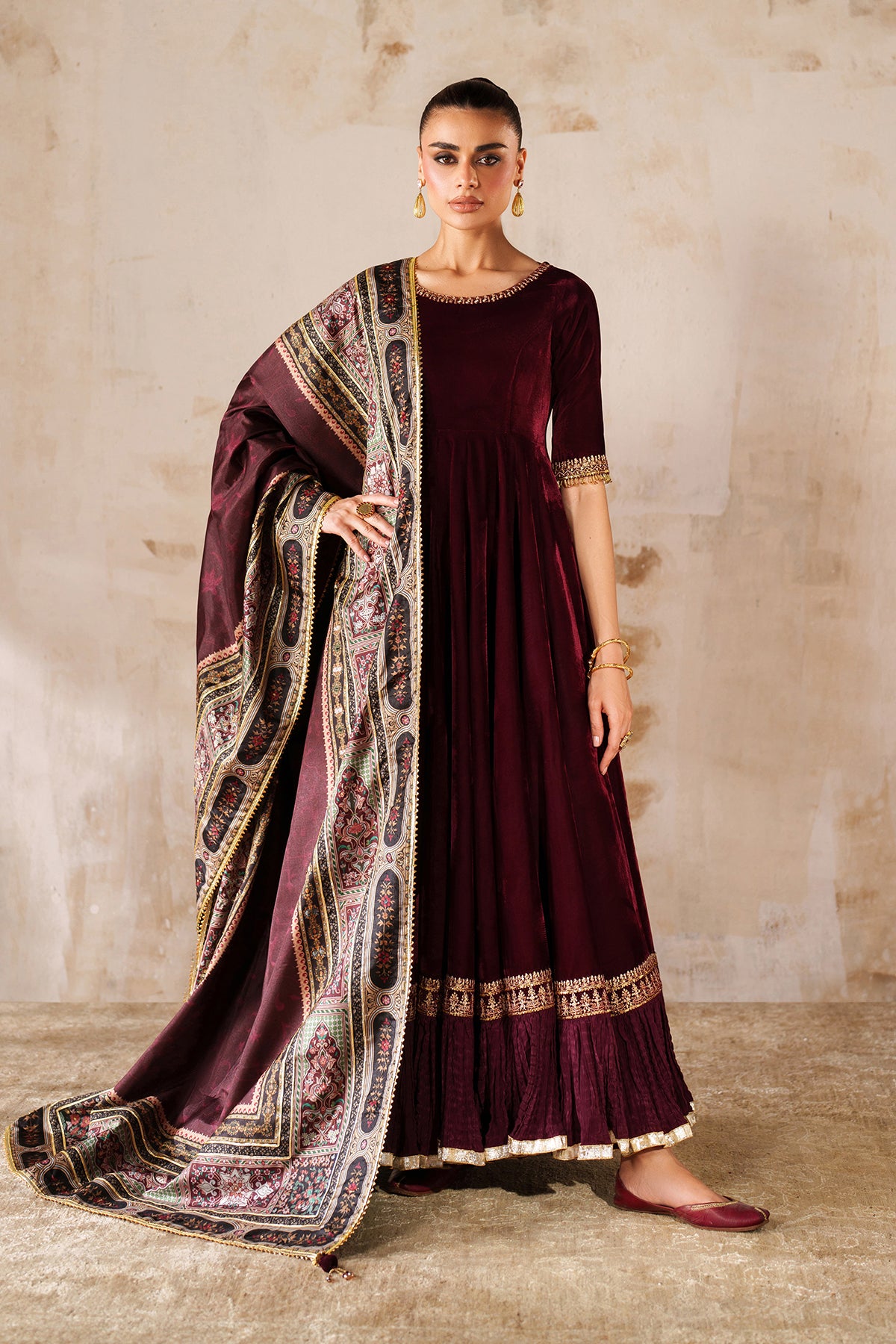 EMBROIDERED VELVET PR-1207