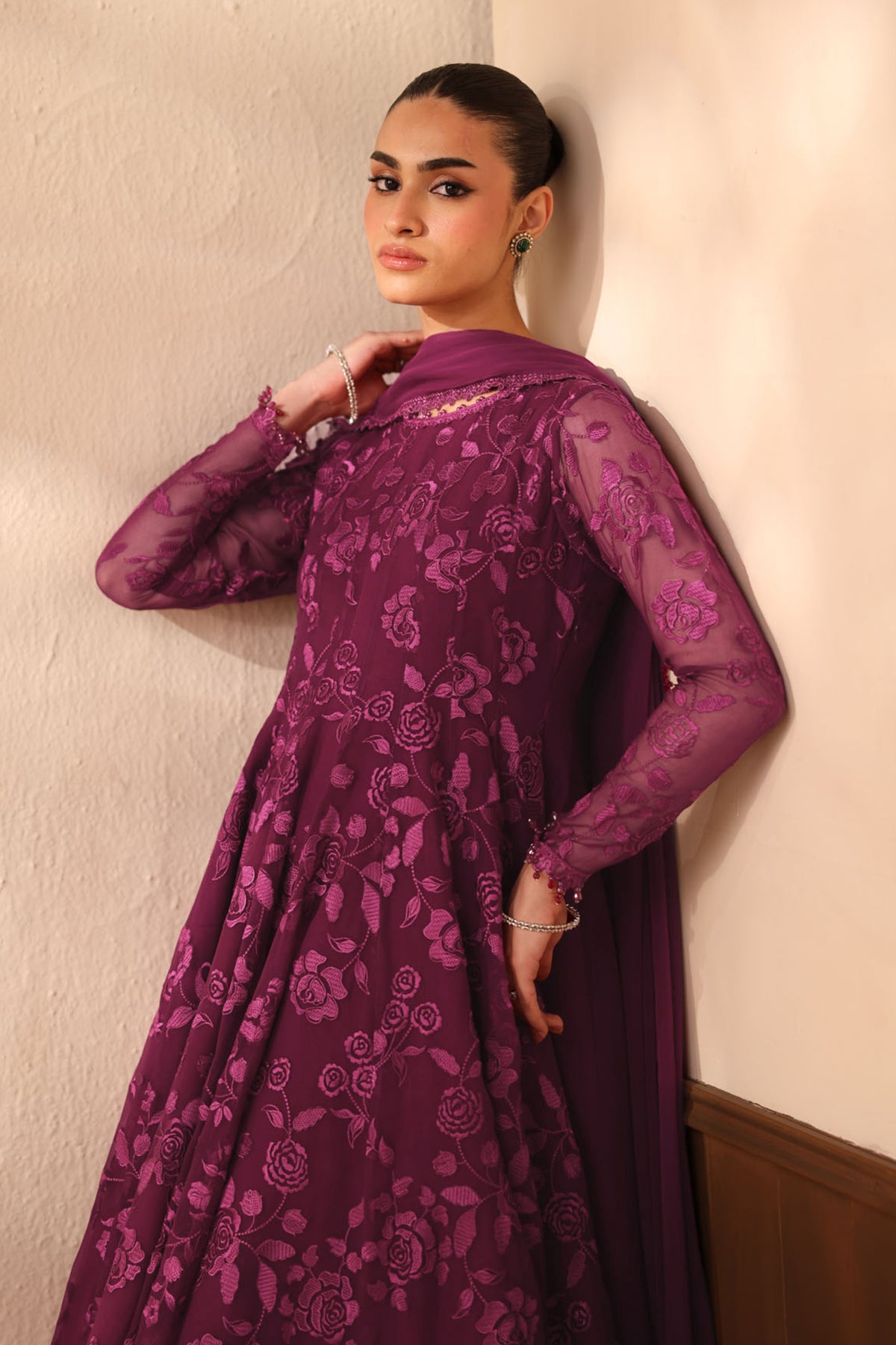 EMBROIDERED CHIFFON PR-1364