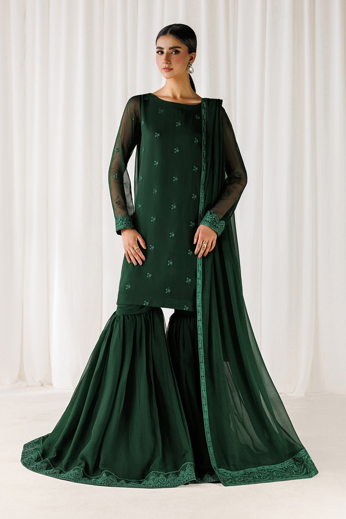EMBROIDERED CHIFFON EN-1311