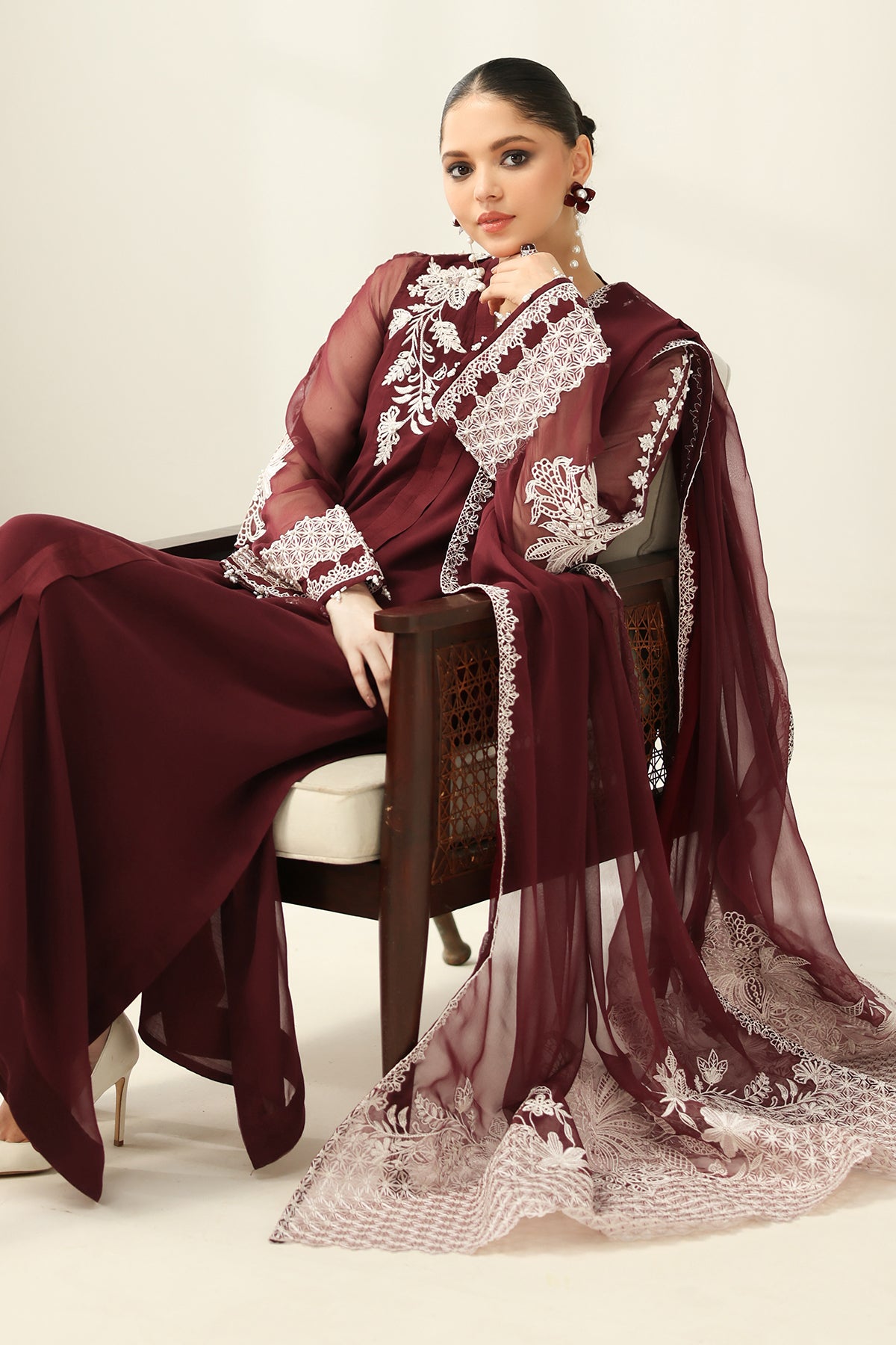 EMBROIDERED CHIFFON PR-1160