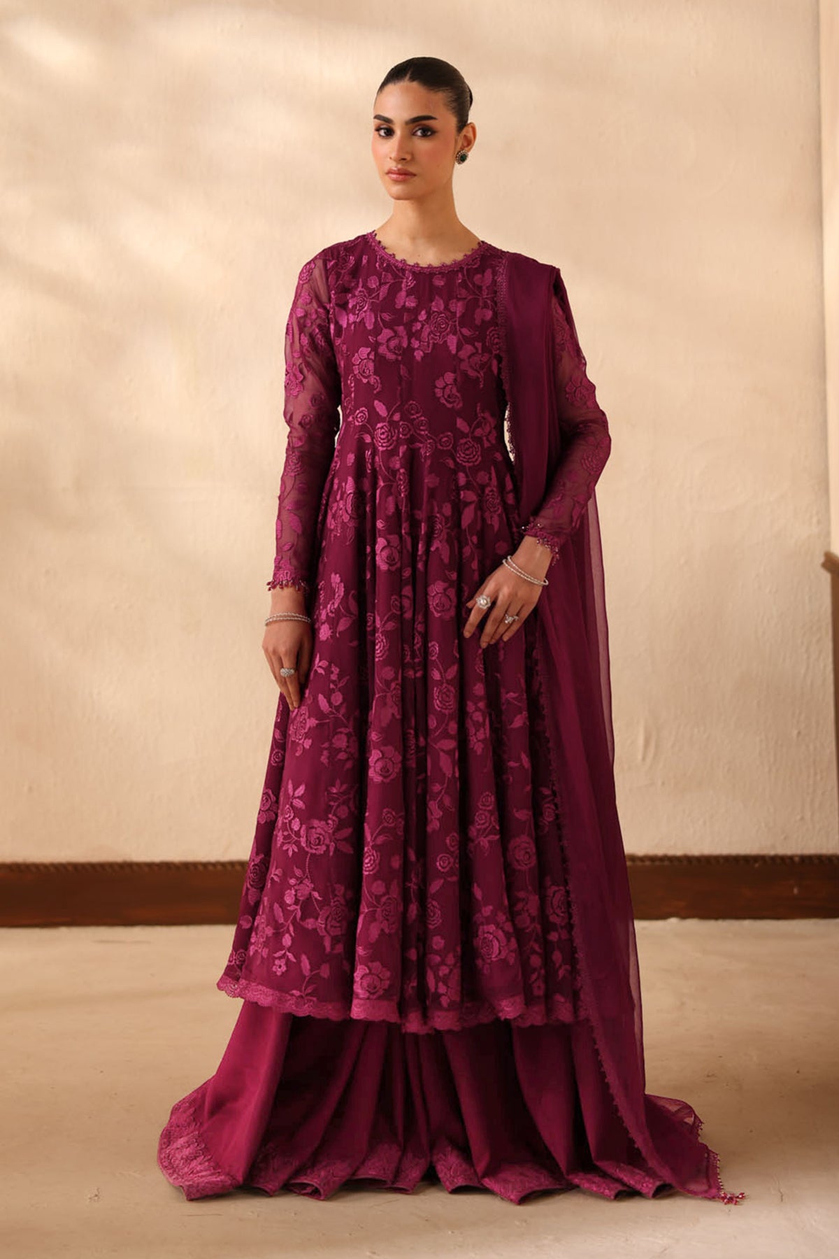 EMBROIDERED CHIFFON PR-1364