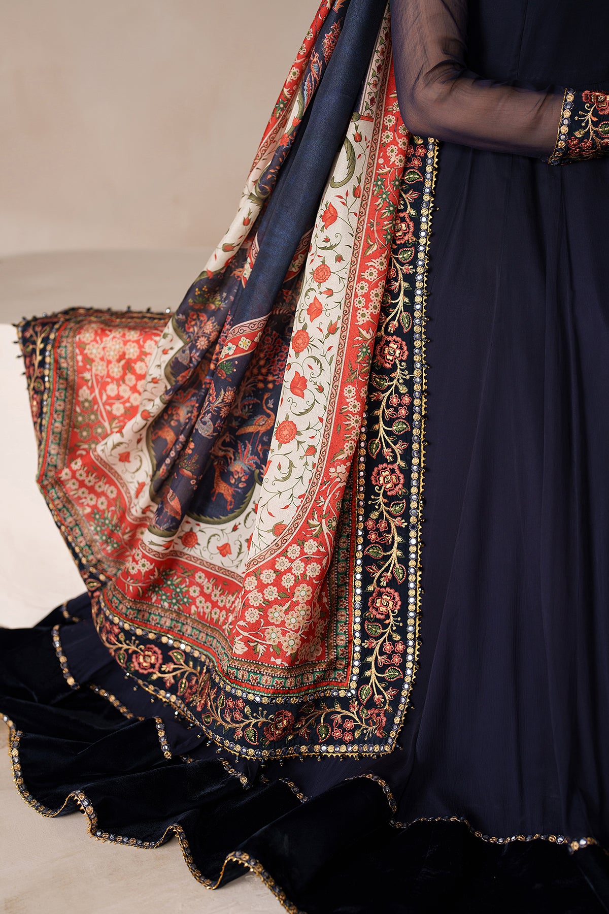 EMBROIDERED CHIFFON PR-1203