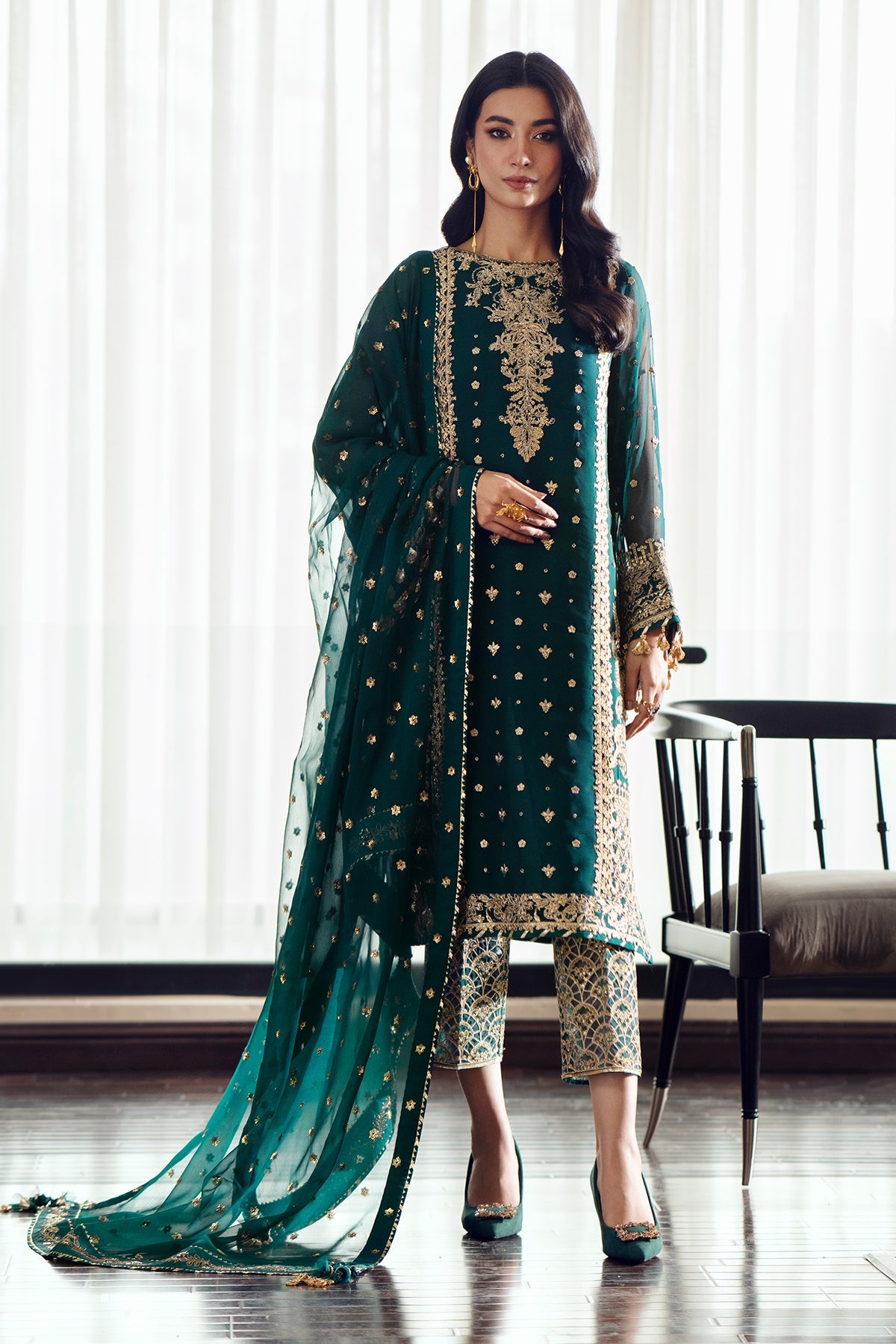 EMBROIDERED CHIFFON SF-505