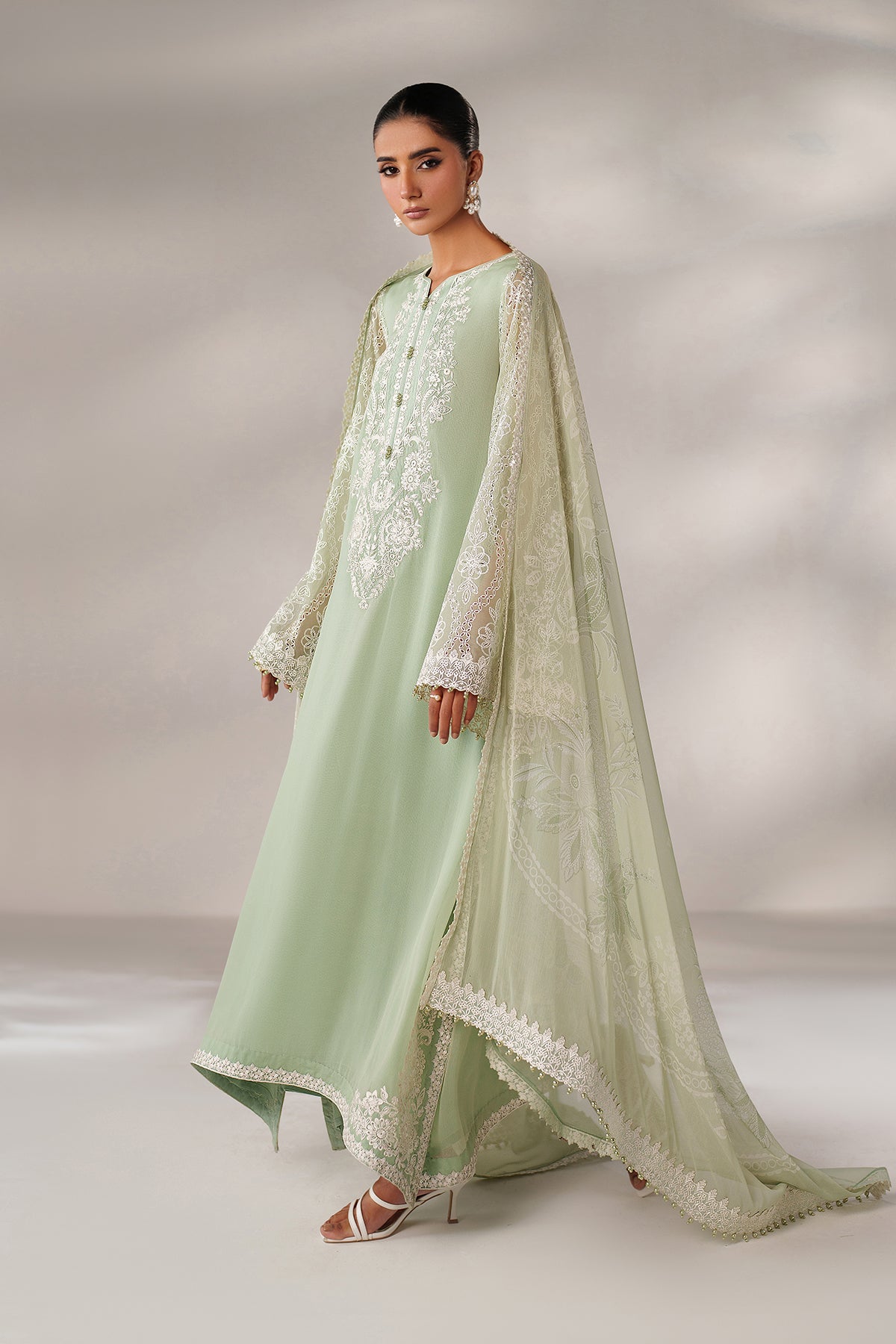 EMBROIDERED CHIFFON PR-1248