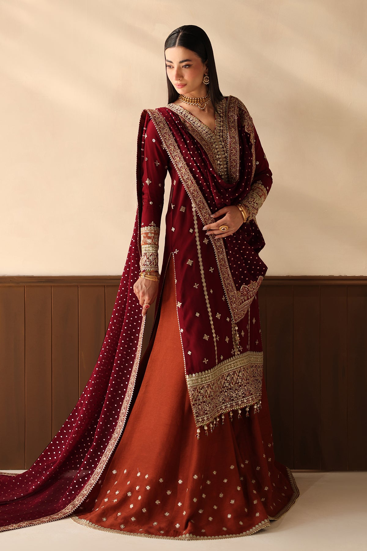 EMBROIDERED CHIFFON UF-4486