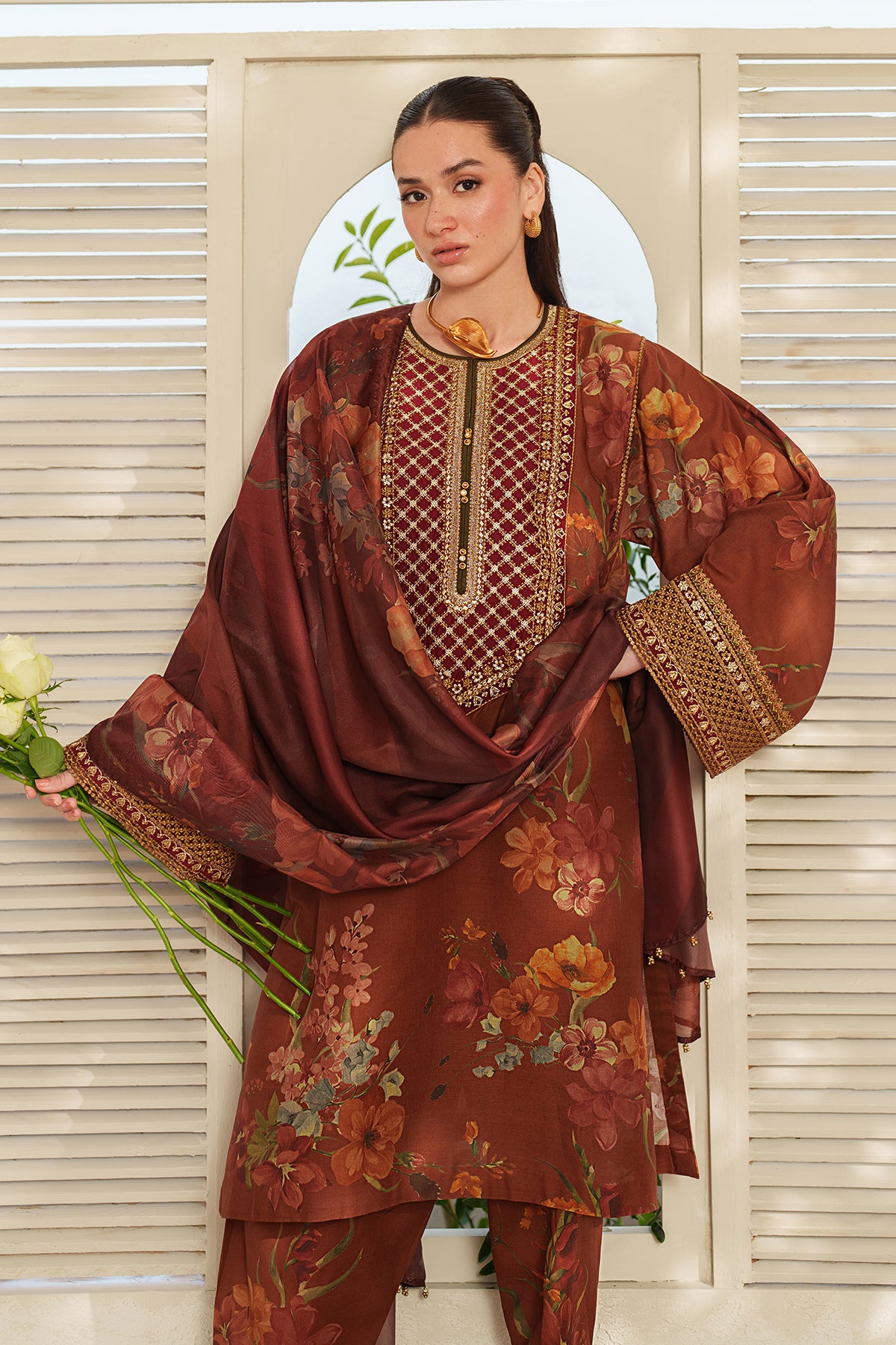 EMBROIDERED LAWN SF-4409
