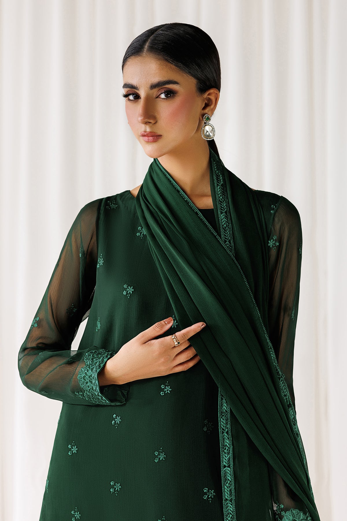 EMBROIDERED CHIFFON EN-1311