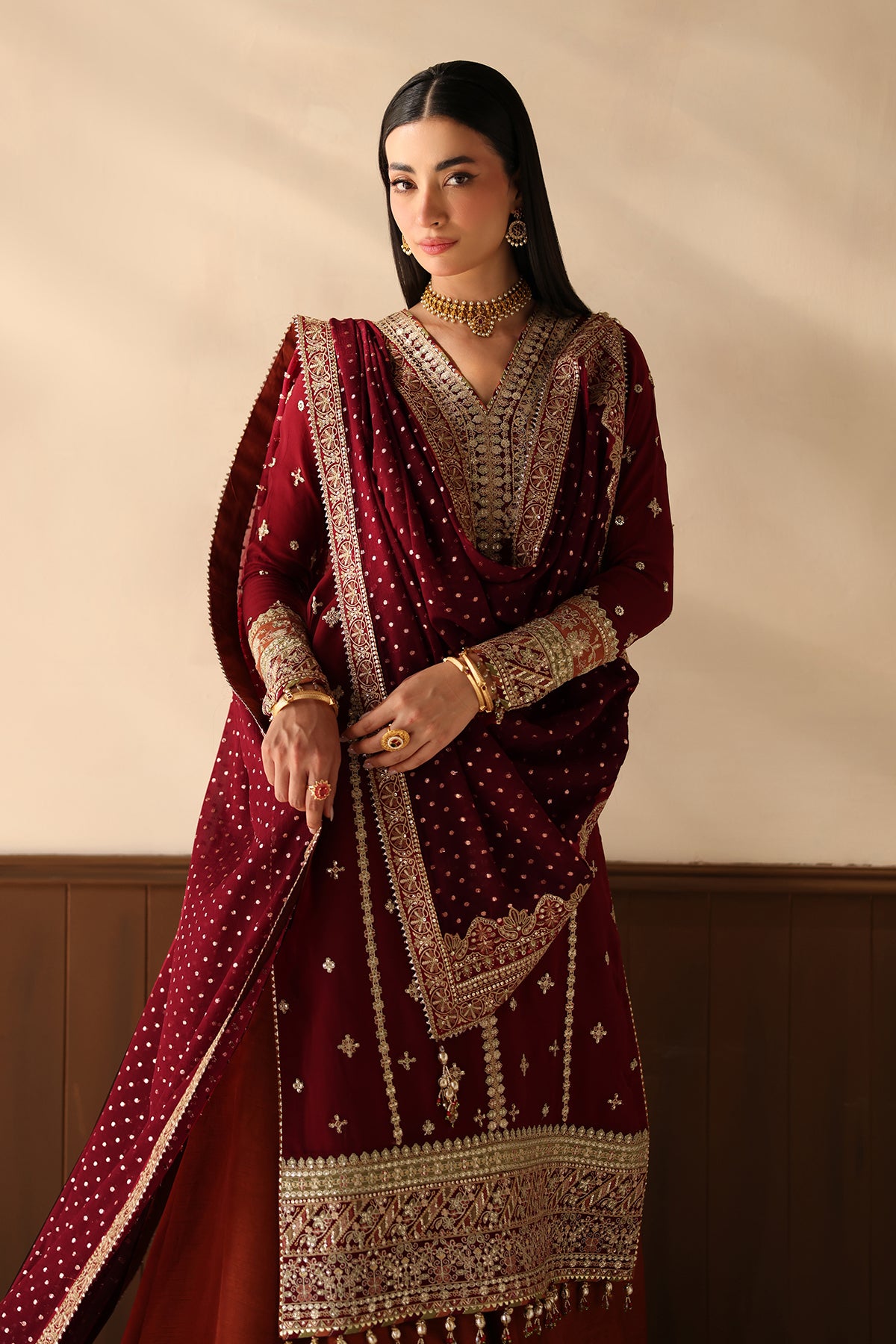 EMBROIDERED CHIFFON UF-4486